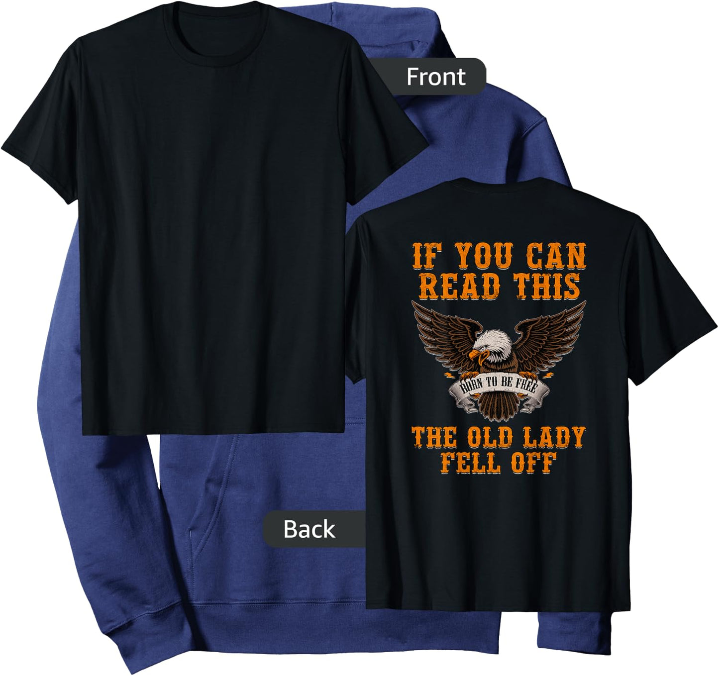 If You Can Read This The Old Lady Fell Off Hoodie - Hoodie | Navy