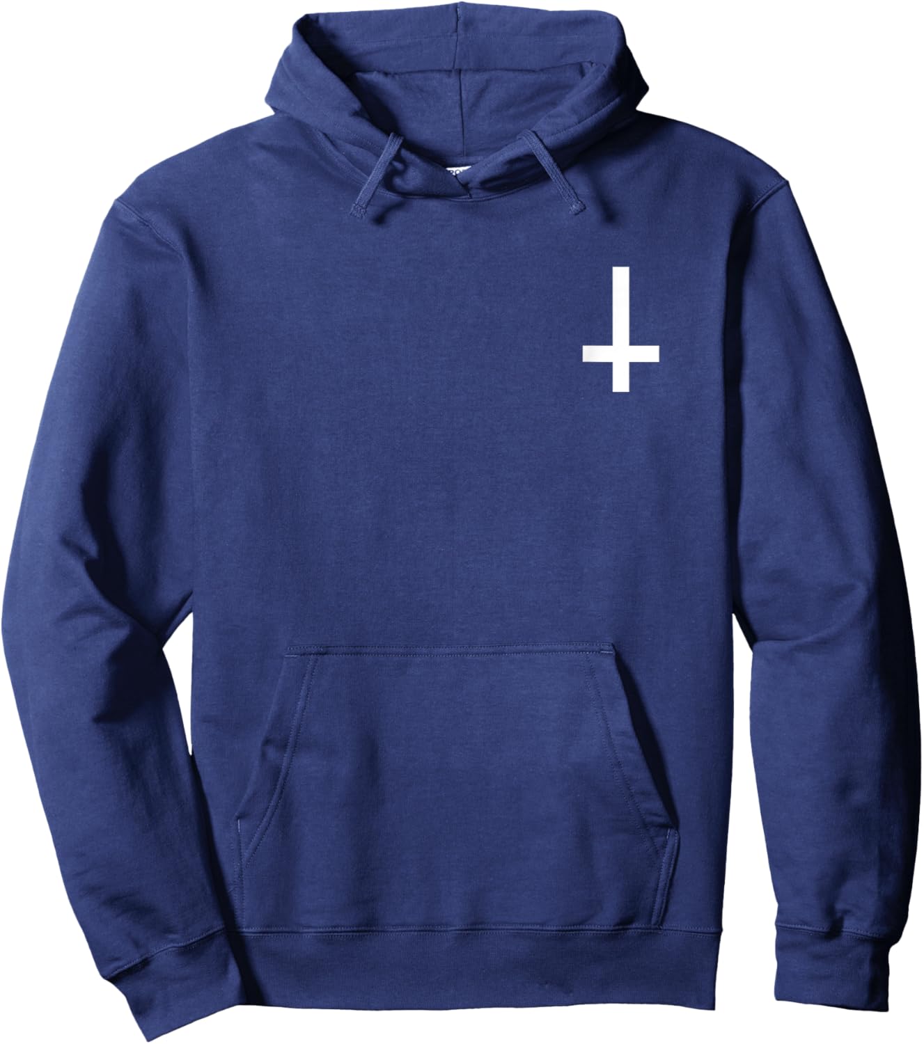 Inverted Cross Upside Down Satan Antichrist Atheist Hoodie - Hoodie | Navy
