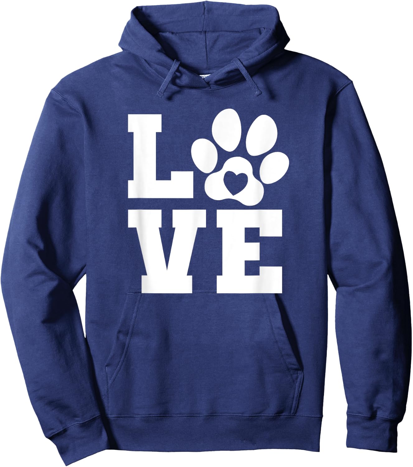 Love Pets Dog Cat Paw Lover Pet Owner Women Girls Funny Cute Hoodie - Hoodie | Navy