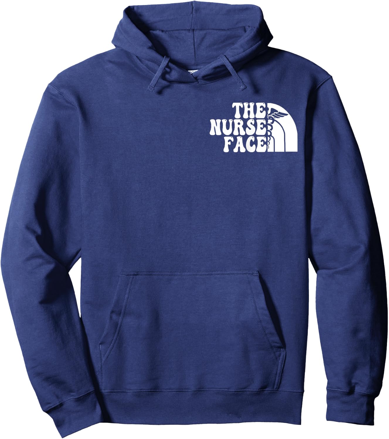 The Nurse Face, Emergency Room Registered, RN Staff Pocket Hoodie - Hoodie | Navy