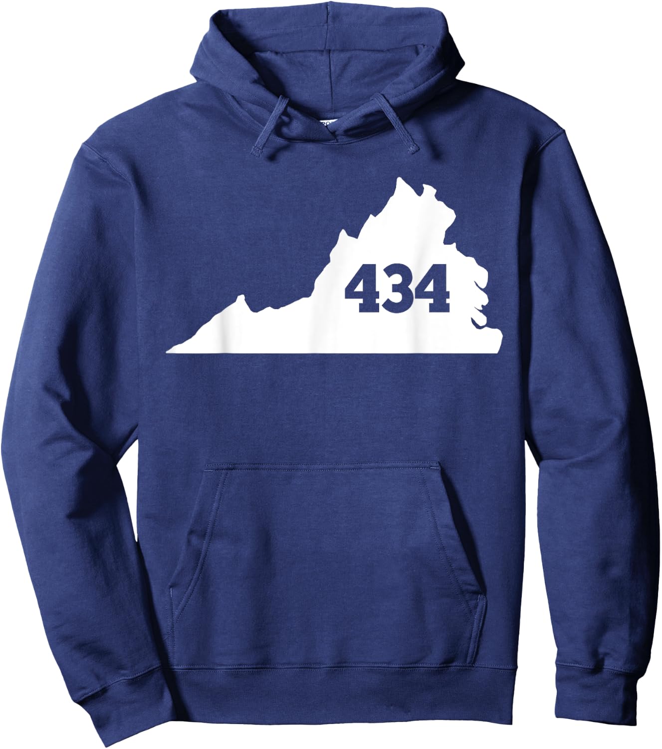 Virginia 434 Area Code Hoodie - Hoodie | Navy