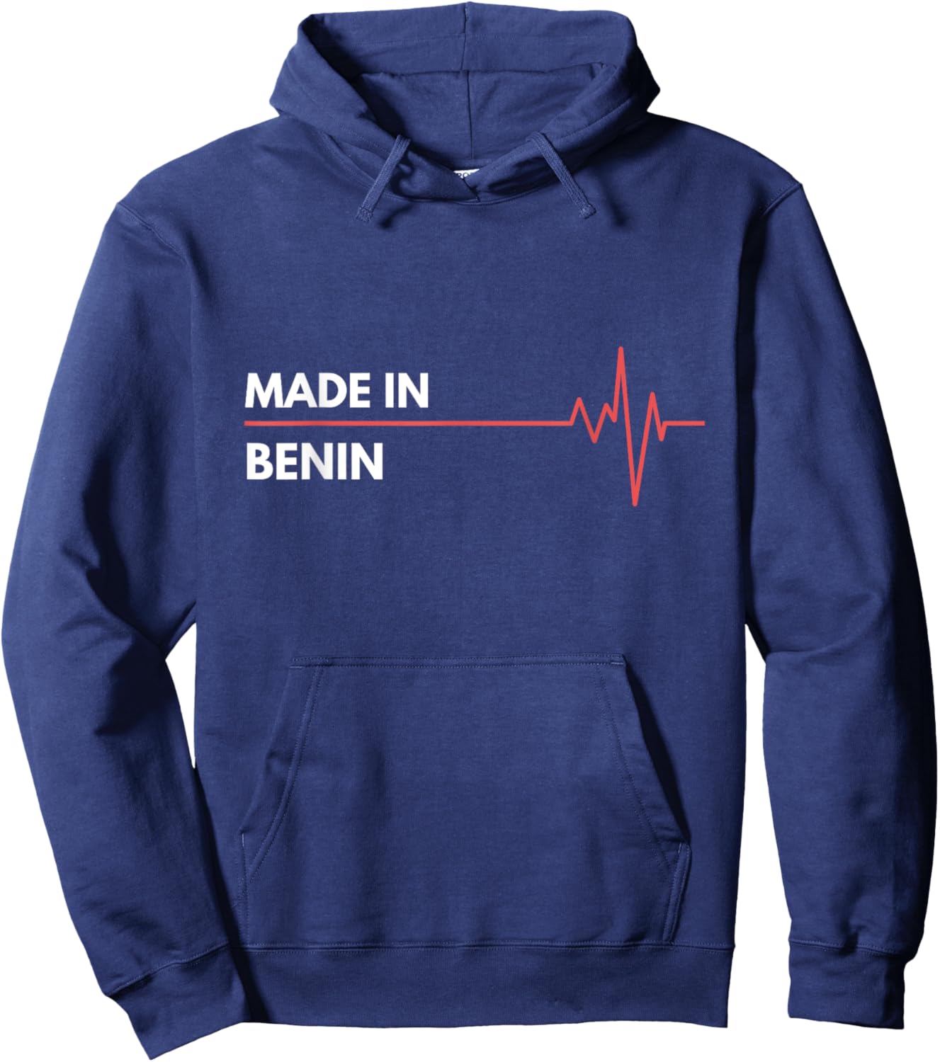 Made In Benin Born In Country Of Birth Hoodie - Hoodie | Navy
