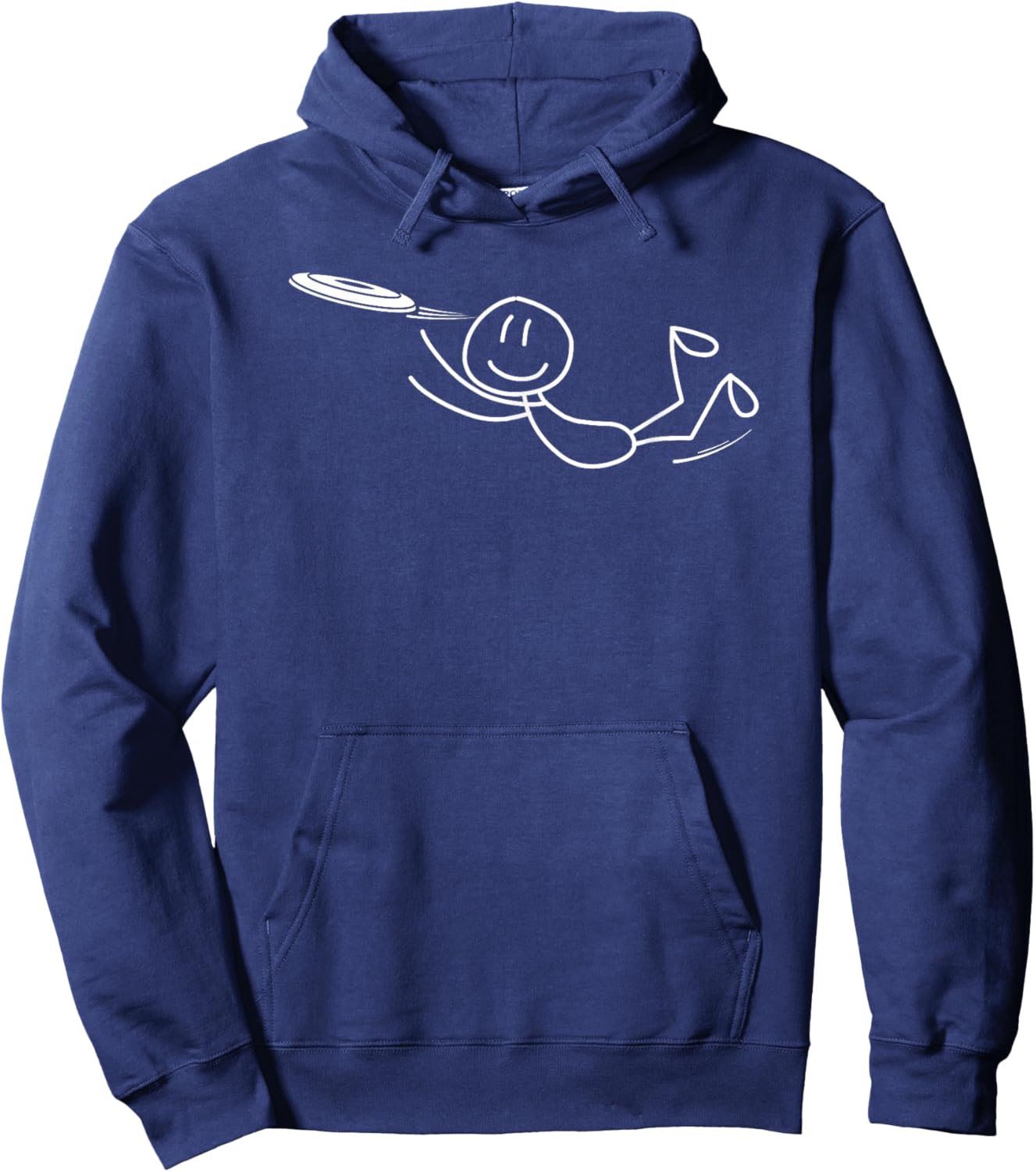 Frisbee Stickman Disc Golf Funny Ultimate Frisbee Game Hoodie - Hoodie | Navy