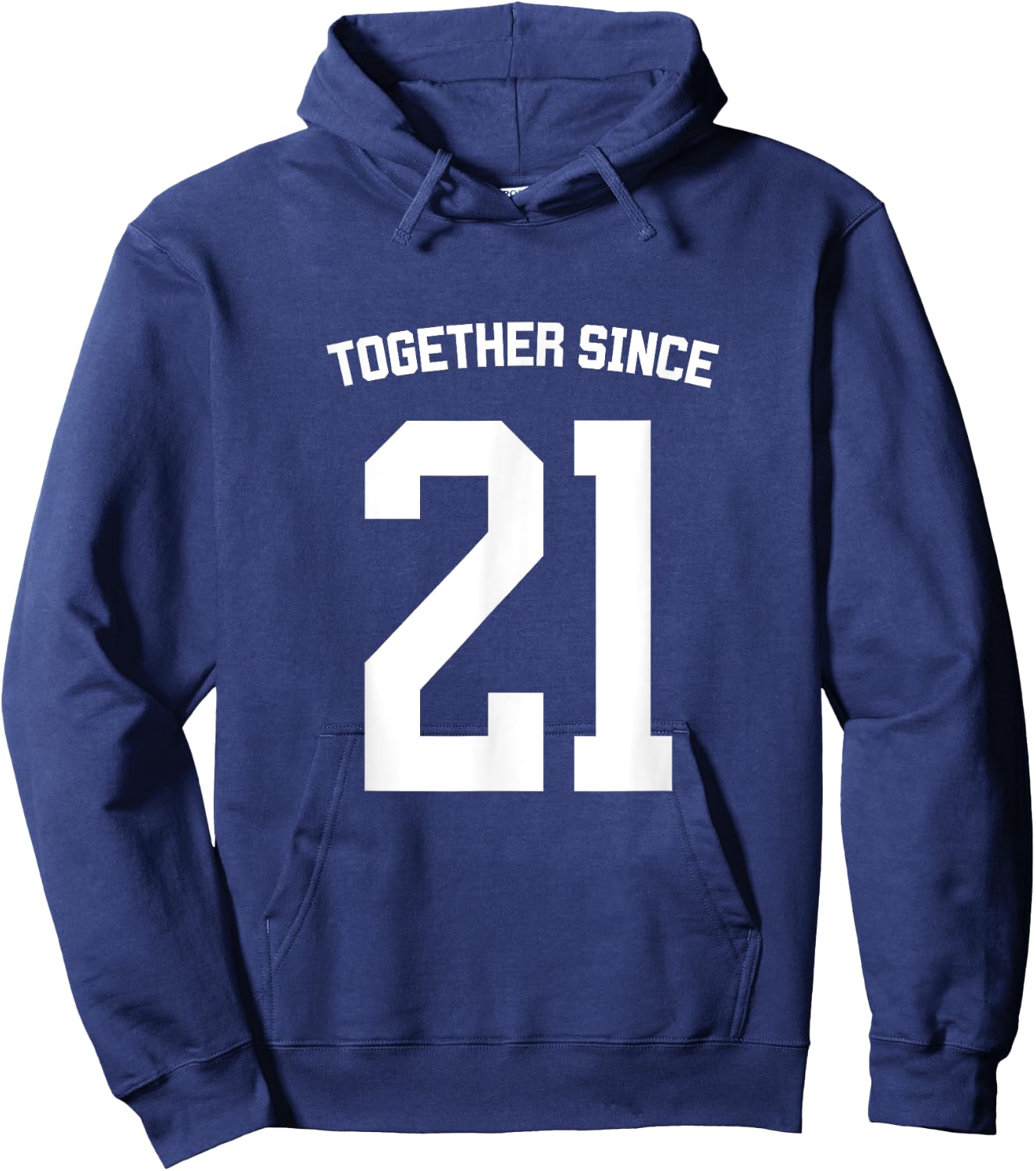 Together Since 2021 Engagement Married Friends Couples Retro Hoodie - Hoodie | Navy