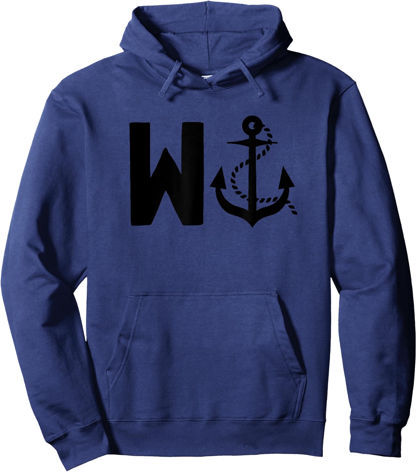 Sarcastic Saying W ANCHOR Funny Wanker Sailing Enthusiasts Hoodie - Hoodie | Navy