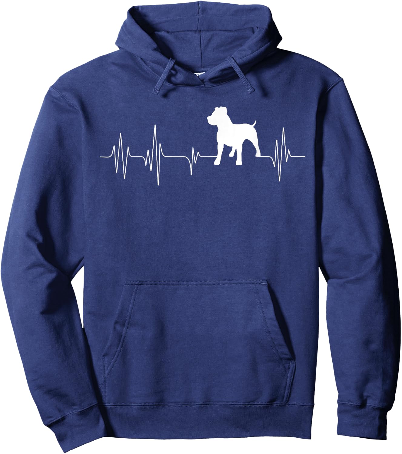 Pitbull Heartbeat - Pet Trainer Canine Lover Dog Lover Men Women Kids Hoodie - Hoodie | Navy