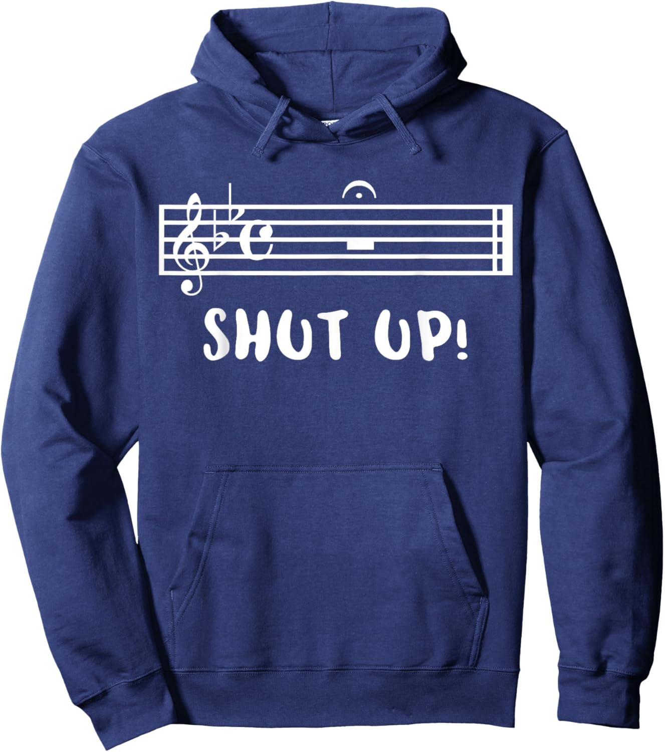 Band Geek Shut Up Fermata Music Clever Musical Pun Hoodie - Hoodie | Navy