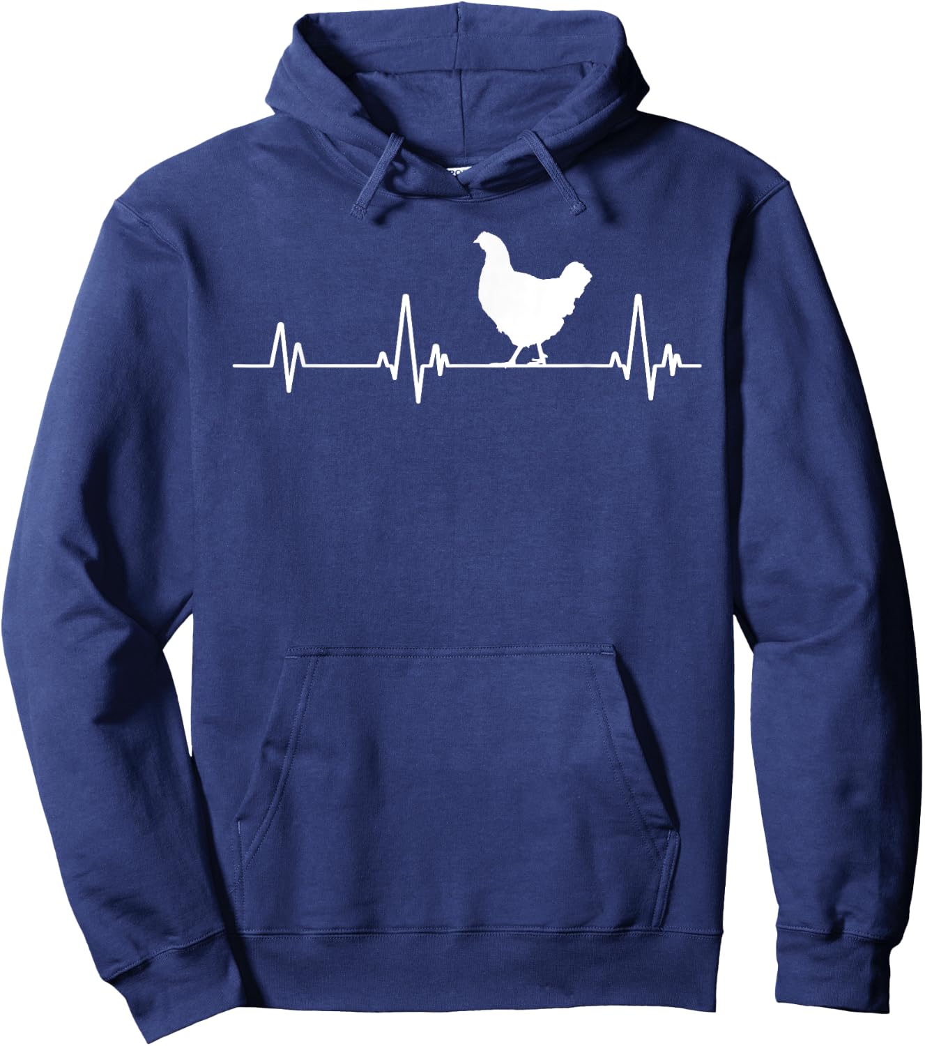 Chicken Heartbeat Pulse Cool Funny Chicken Hoodie - Hoodie | Navy