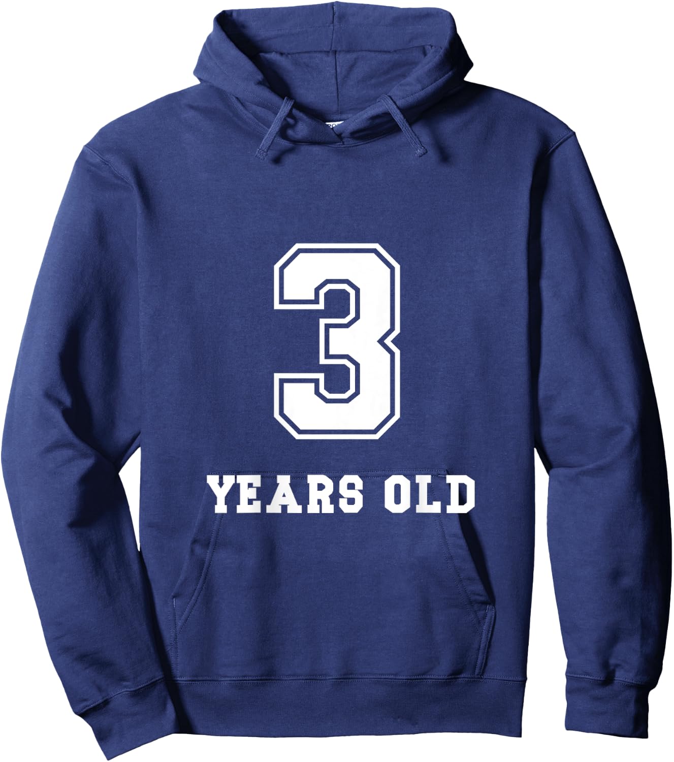 Kids 3 Years Old Birthday Three Soccer Baseball Sport Boys Kids Hoodie - Hoodie | Navy