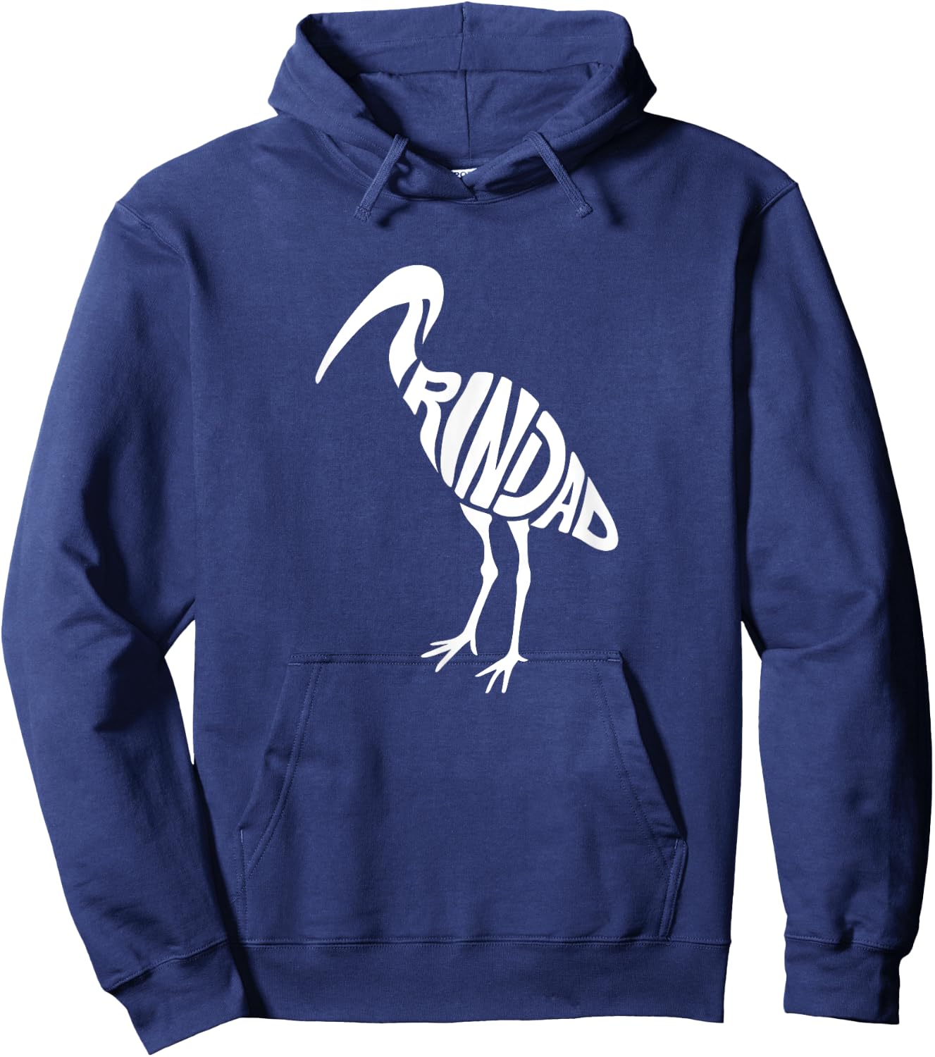 Trinidad and Tobago Scarlet Ibis Bird Word Art - Cute Animal Hoodie - Hoodie | Navy