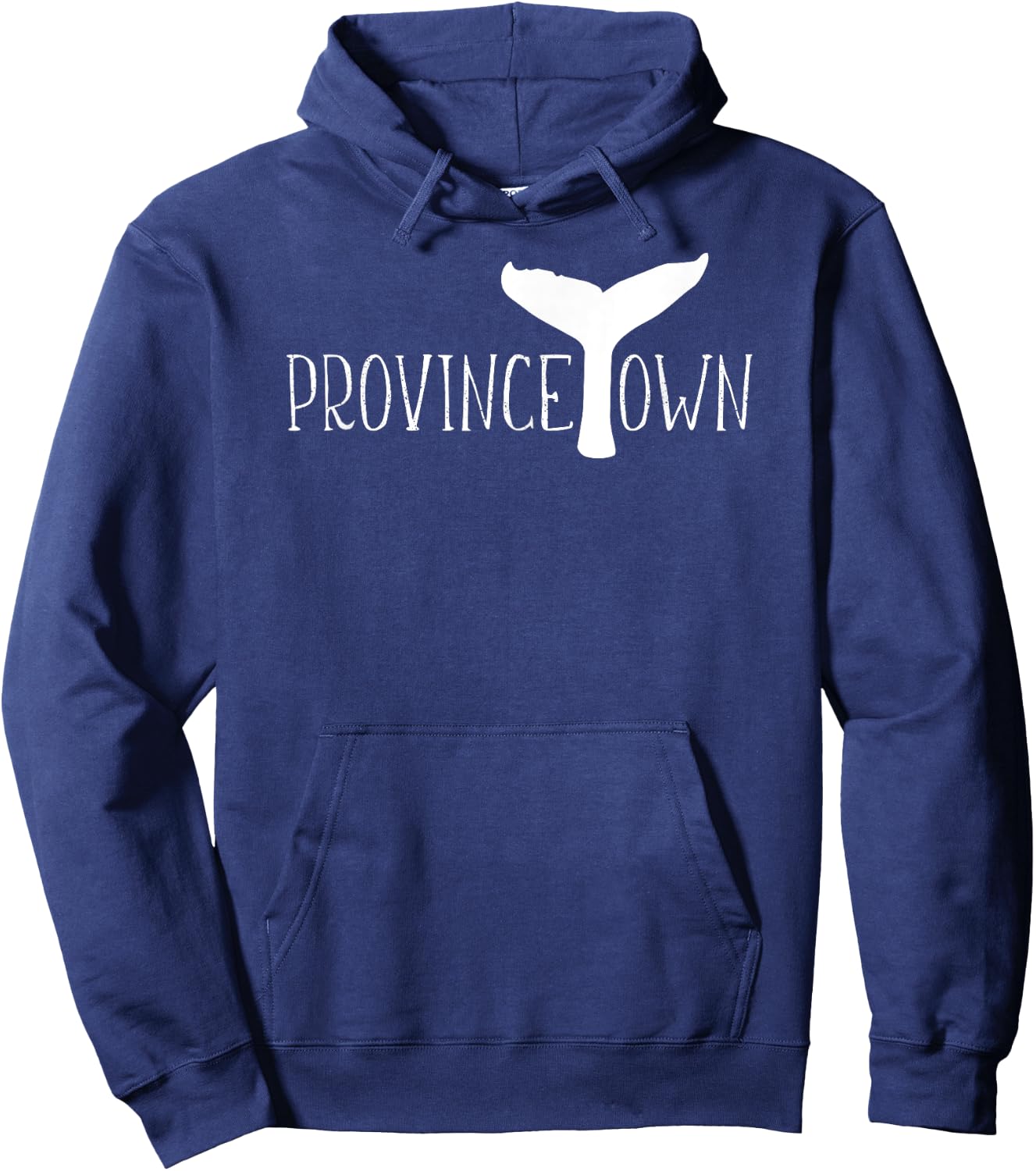 Provincetown Massachusetts Whale Tail Coastal Whale Watching Hoodie - Hoodie | Navy