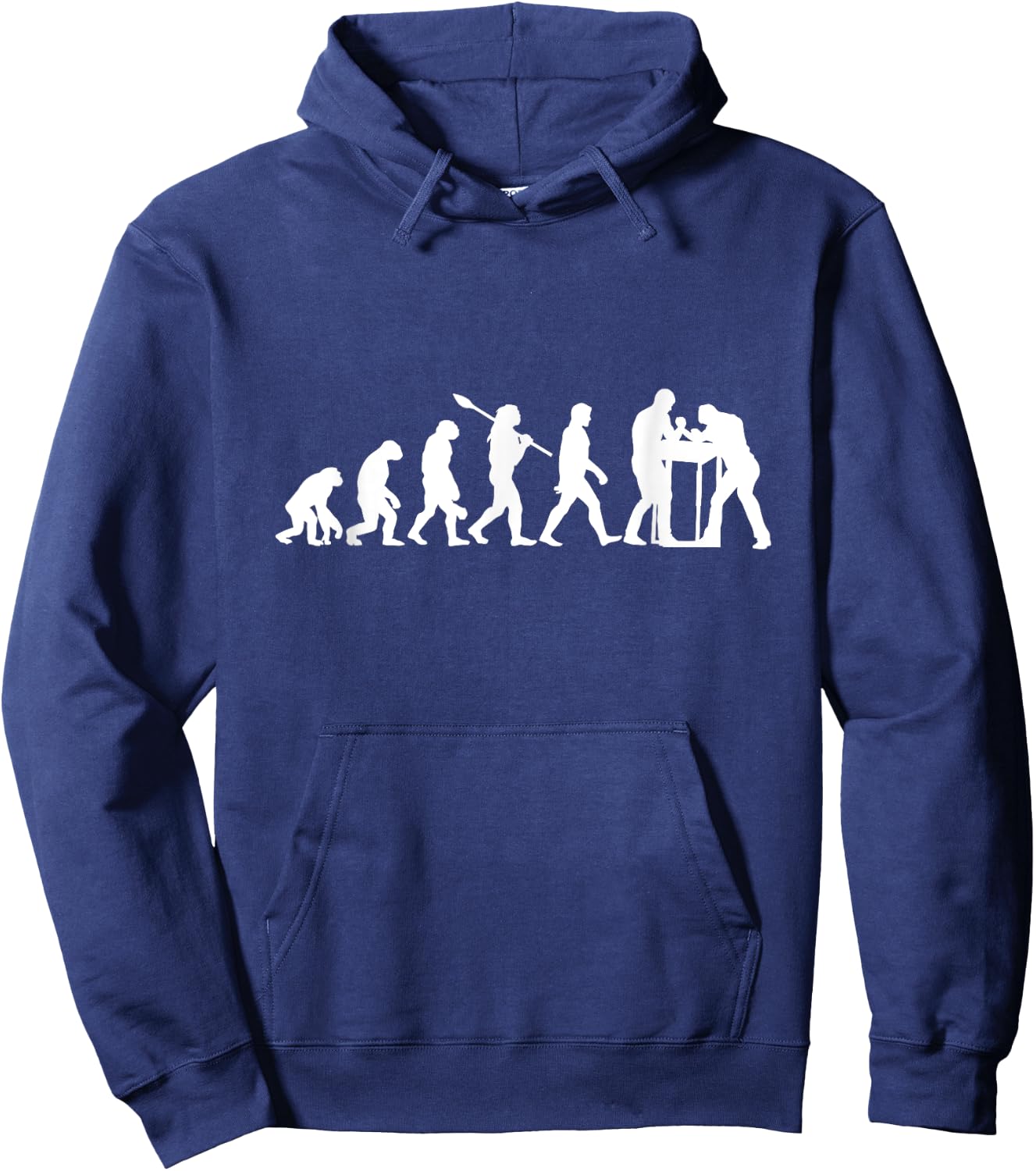 Funny Arm Wrestling Gift Arm Wrestling Evolution - Black, -Adults, Short Sleeve, , Small, Modern, Black Hoodie - Hoodie | Navy