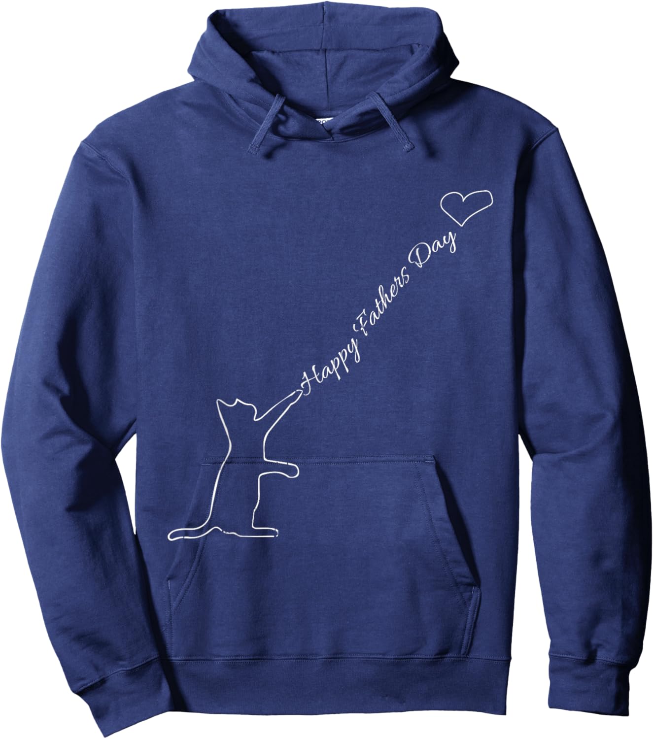 Cat Dad Happy Fathers Day Cool Kitten Papa Grandpa Men Hoodie - Hoodie | Navy