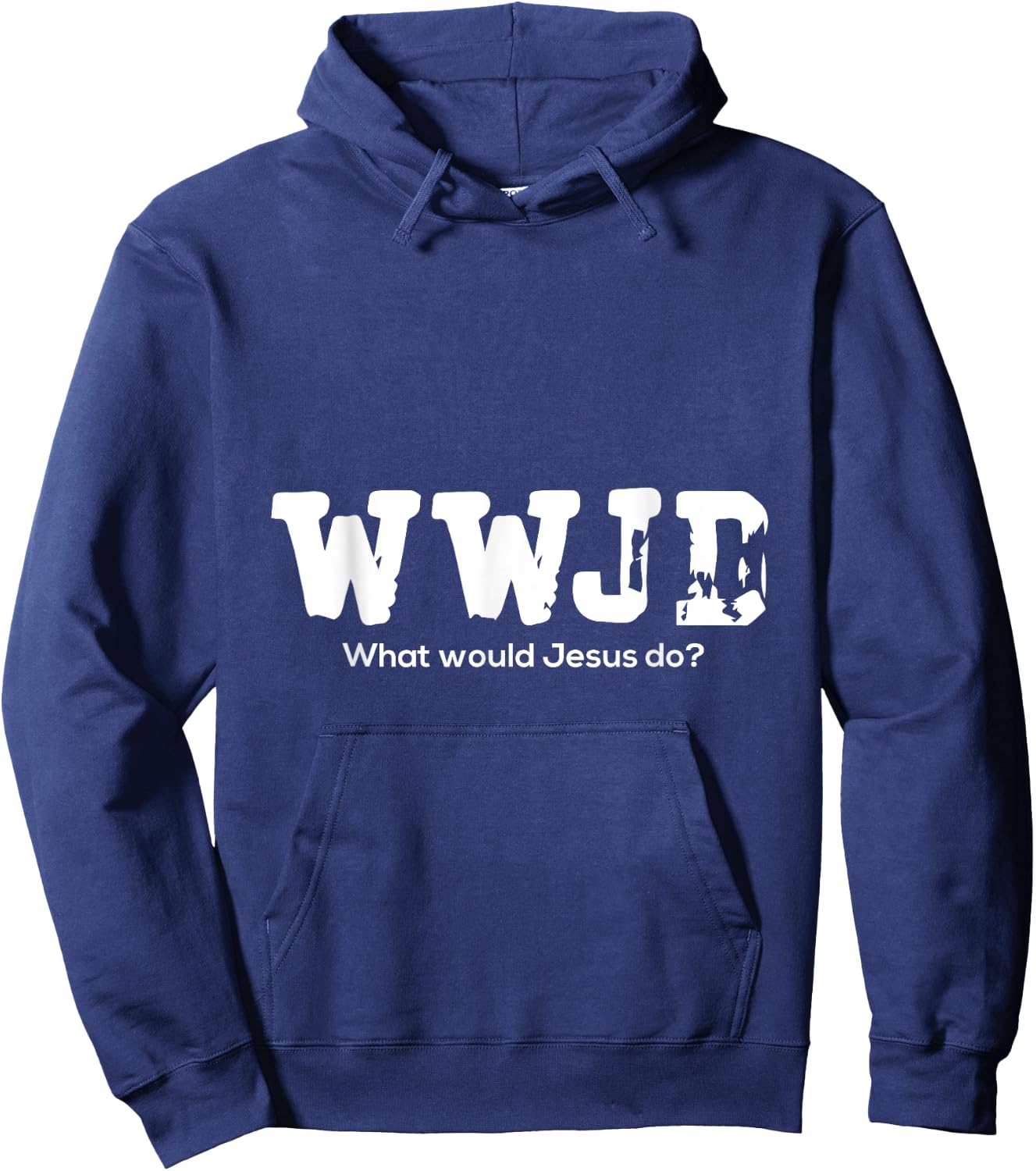 WWJD What Would Jesus Do - Christian Religion - Abrasion Hoodie - Hoodie | Navy