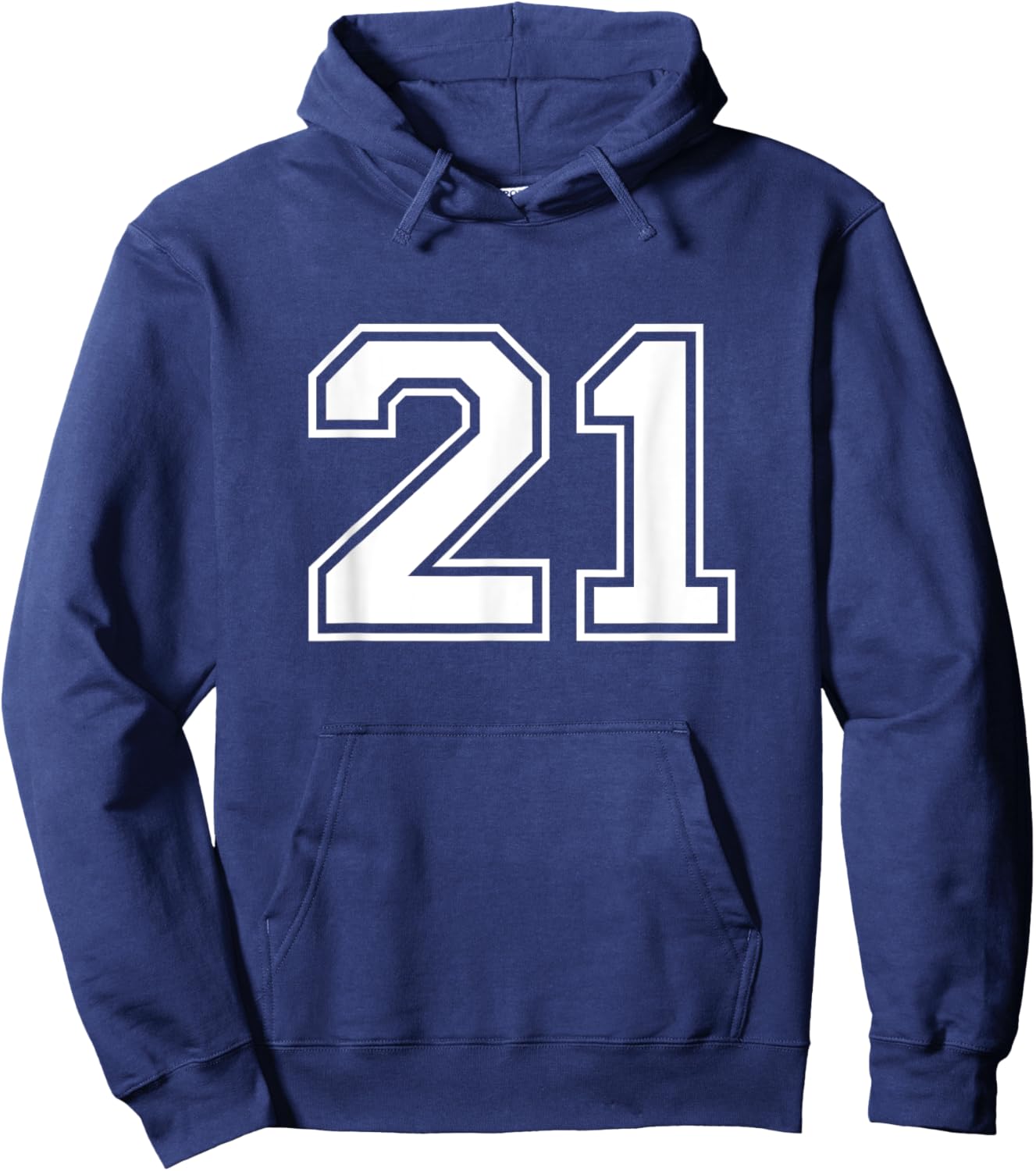 21 Sports Number Fan Best Player Numbers Game Winner Lucky Hoodie - Hoodie | Navy