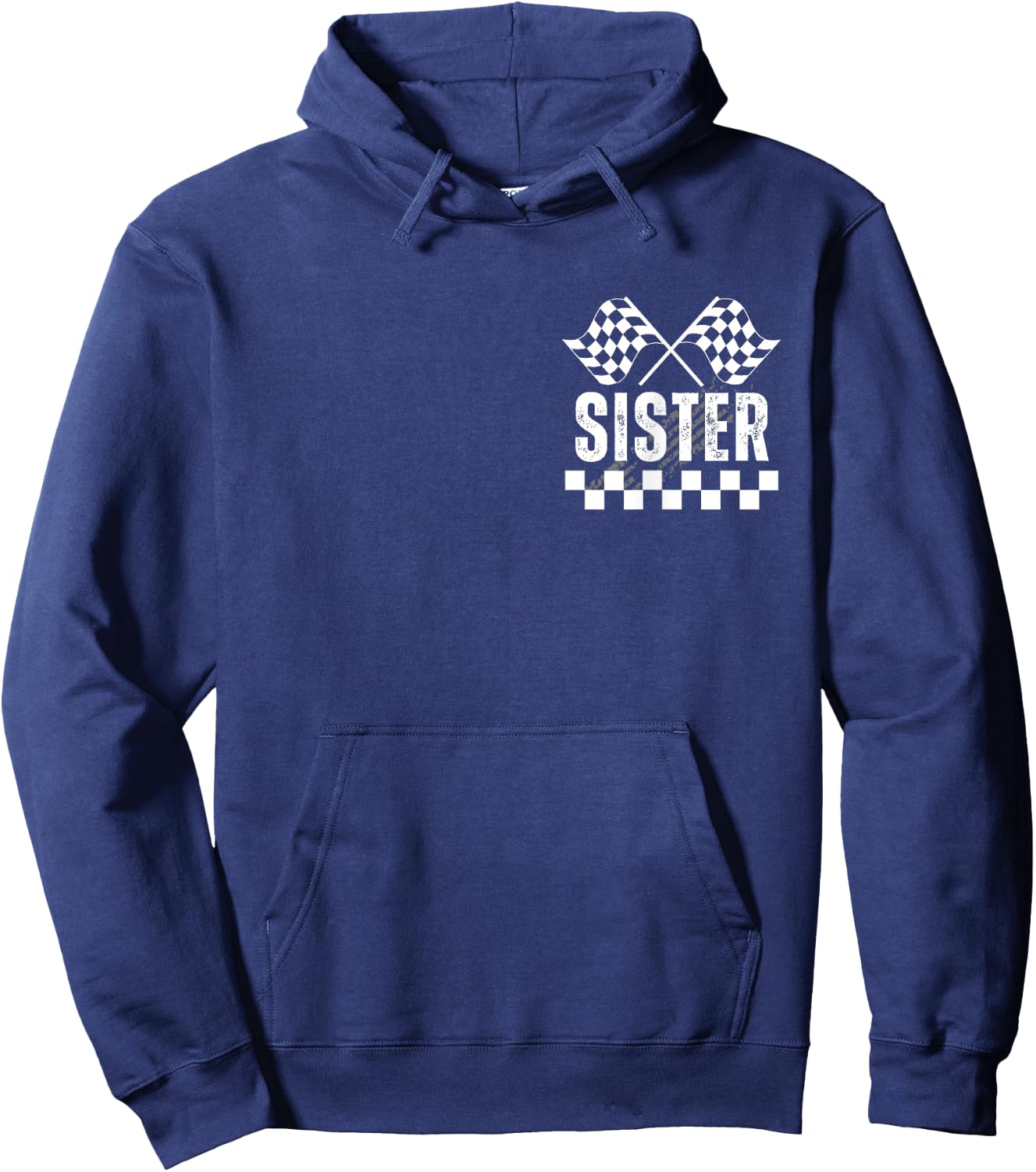 Racing Birthday Party Car Pit Crew Sister Family Matching Hoodie - Hoodie | Navy