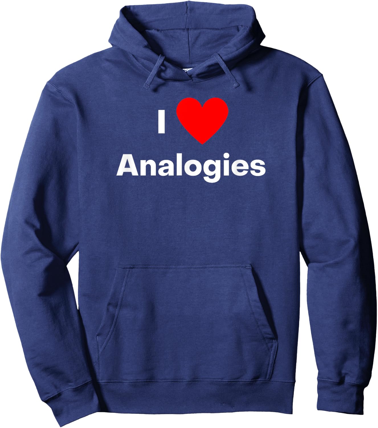 I love Analogies - with a red heart Hoodie - Hoodie | Navy