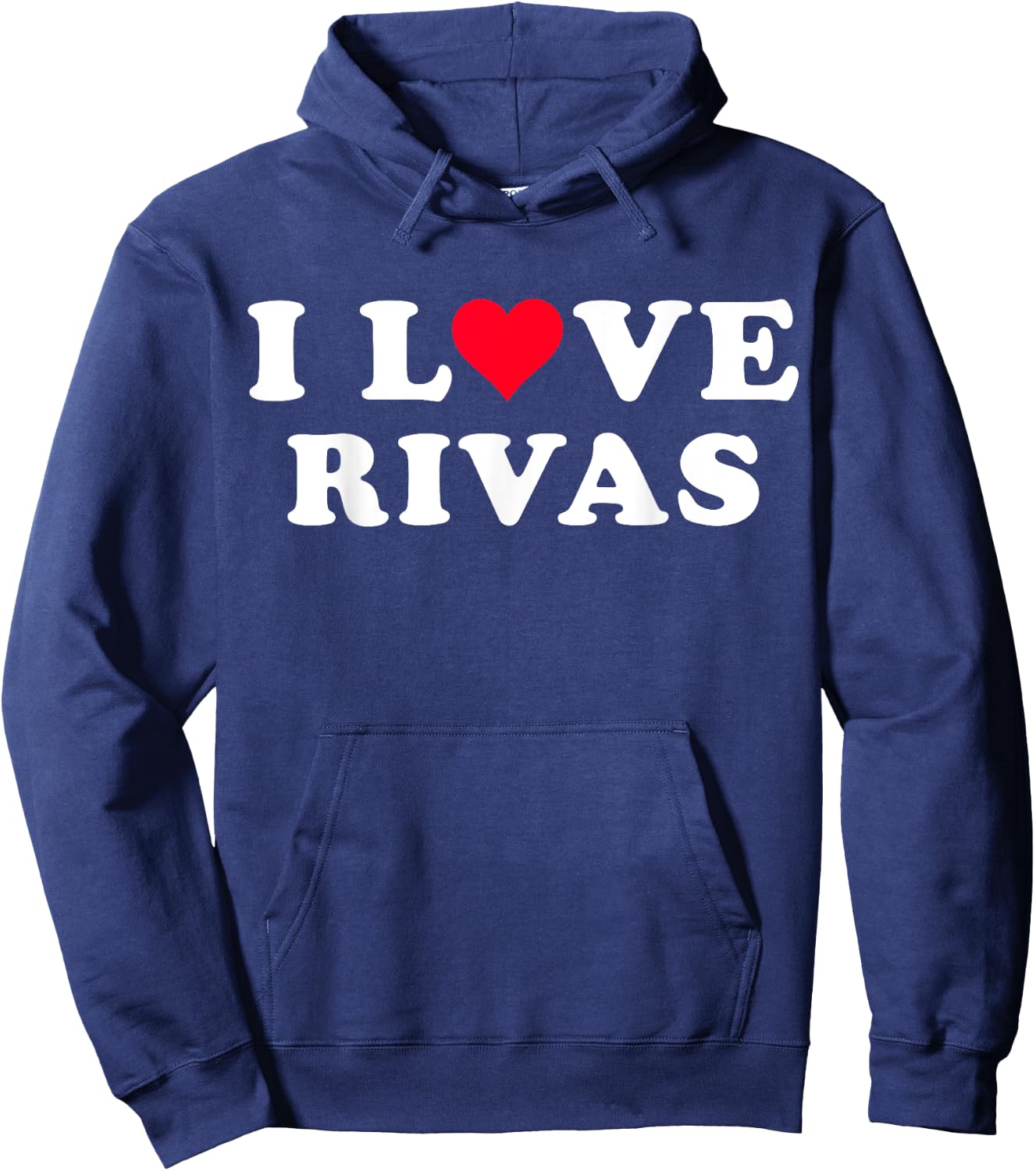 I Love Rivas Matching Girlfriend & Boyfriend Rivas Name Hoodie - Hoodie | Navy
