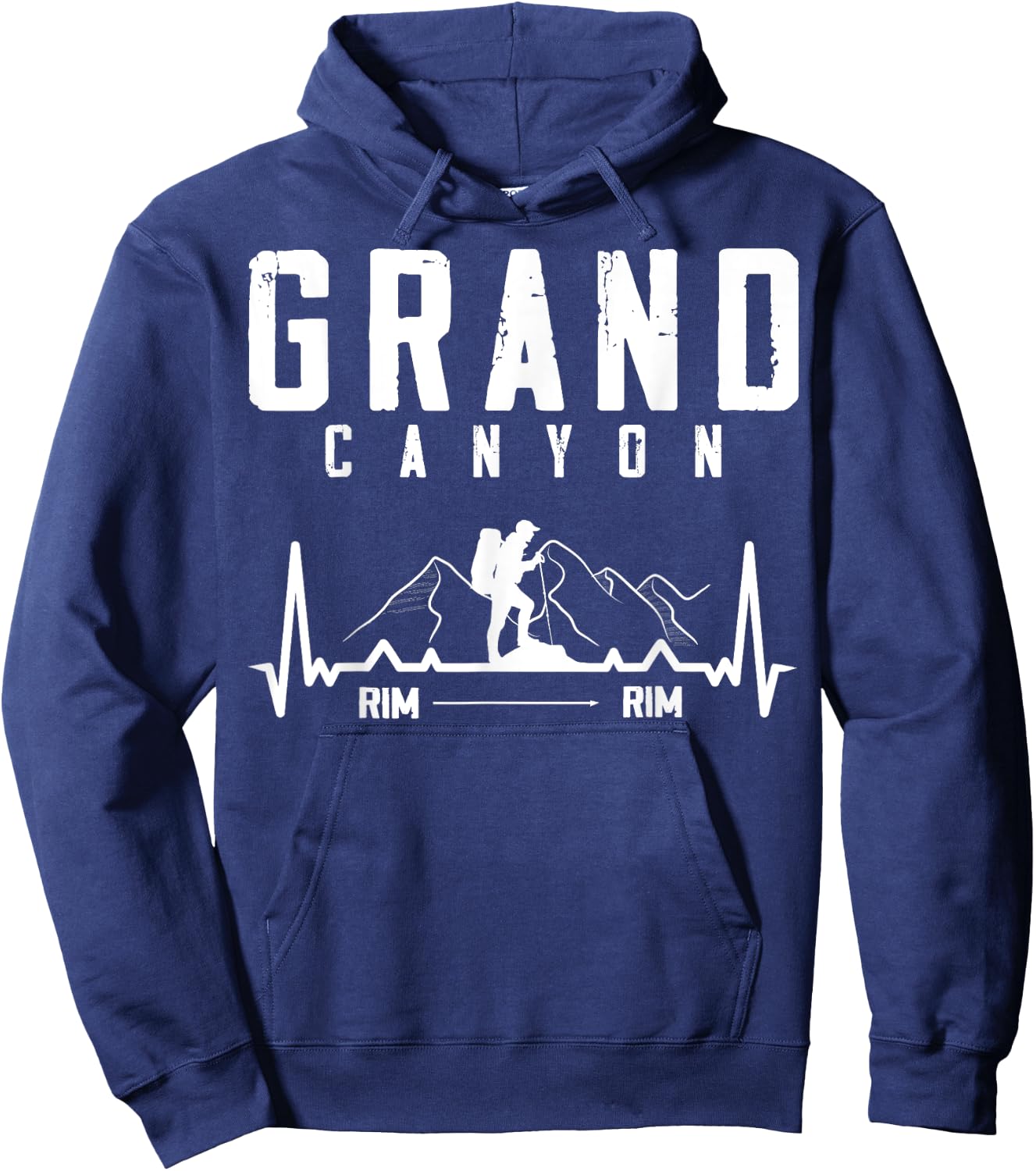 Grand Canyon National Park - Rim - Rim - Retro Hiking Hoodie - Hoodie | Navy