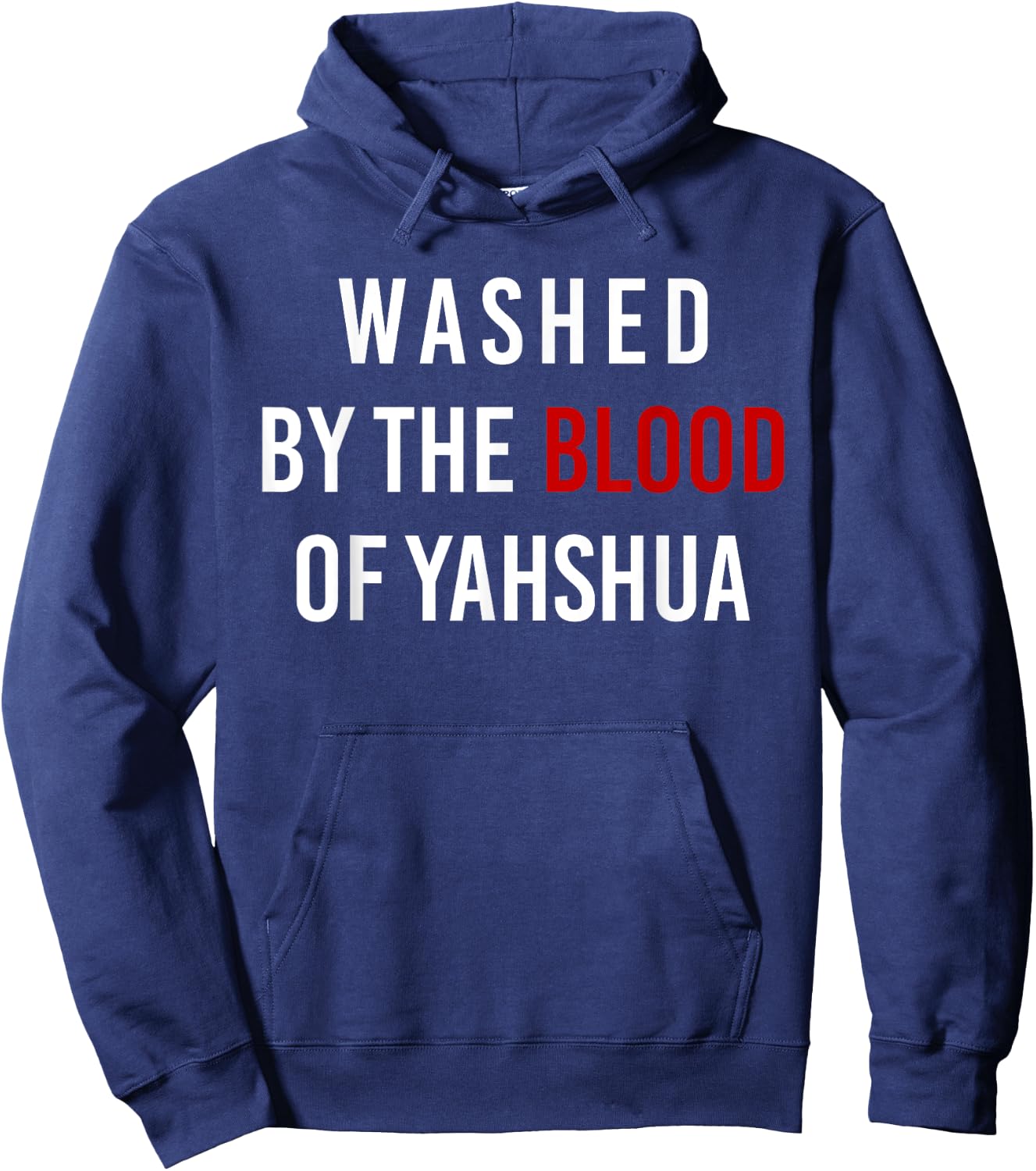 Washed By The Blood of Yahshua Hoodie - Hoodie | Navy