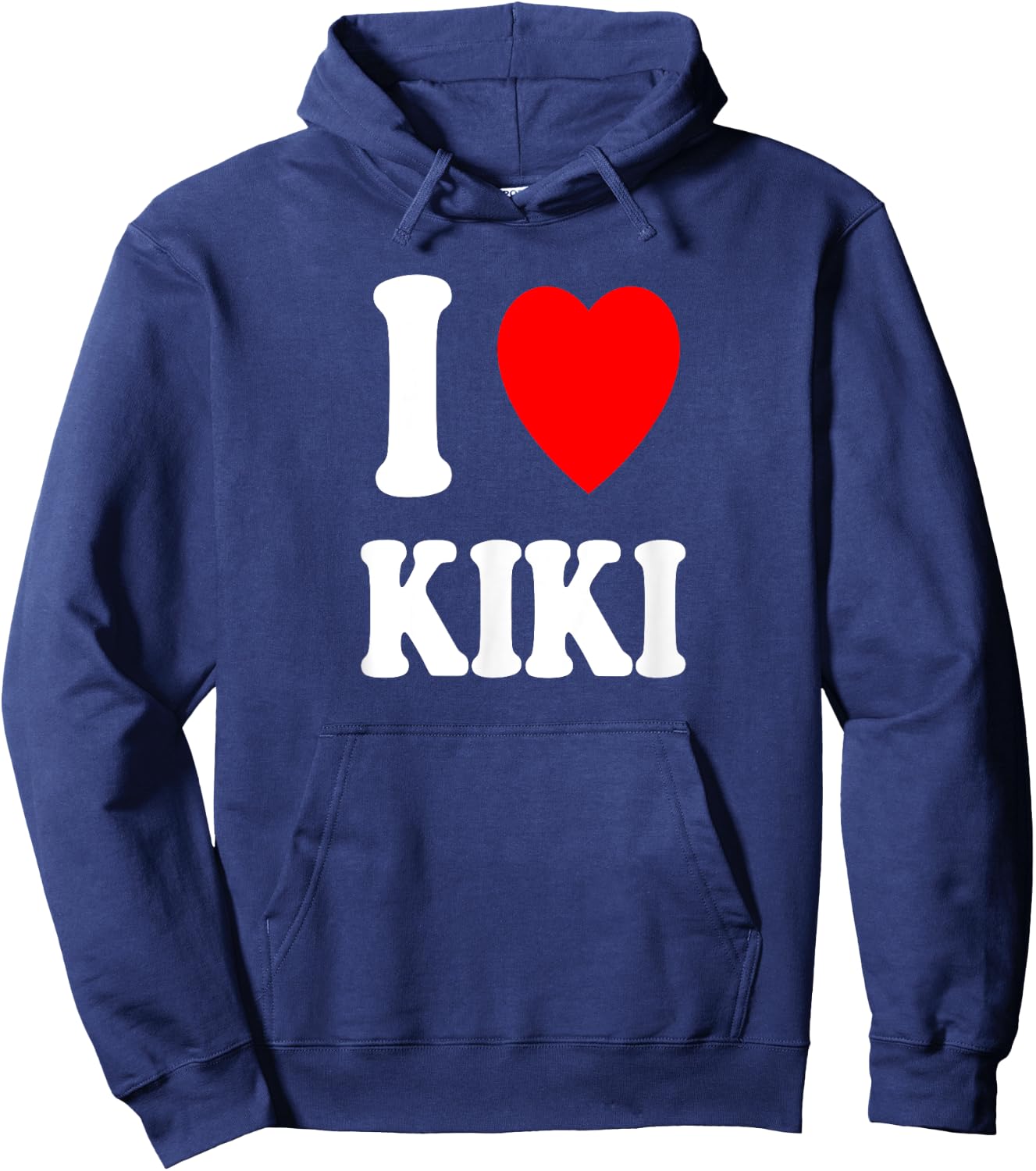 I Heart (Love) Kiki Cute Matching Couple Spouse Hoodie - Hoodie | Navy