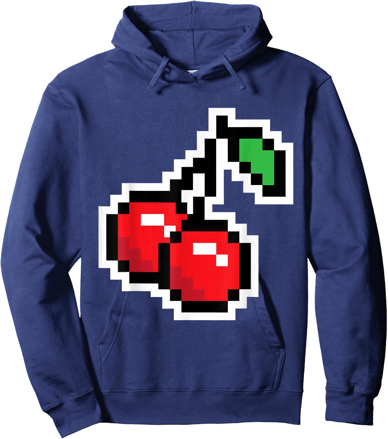 Pixel Cherries 80s Video Game Halloween Costume Easy Group Hoodie - Hoodie | Navy