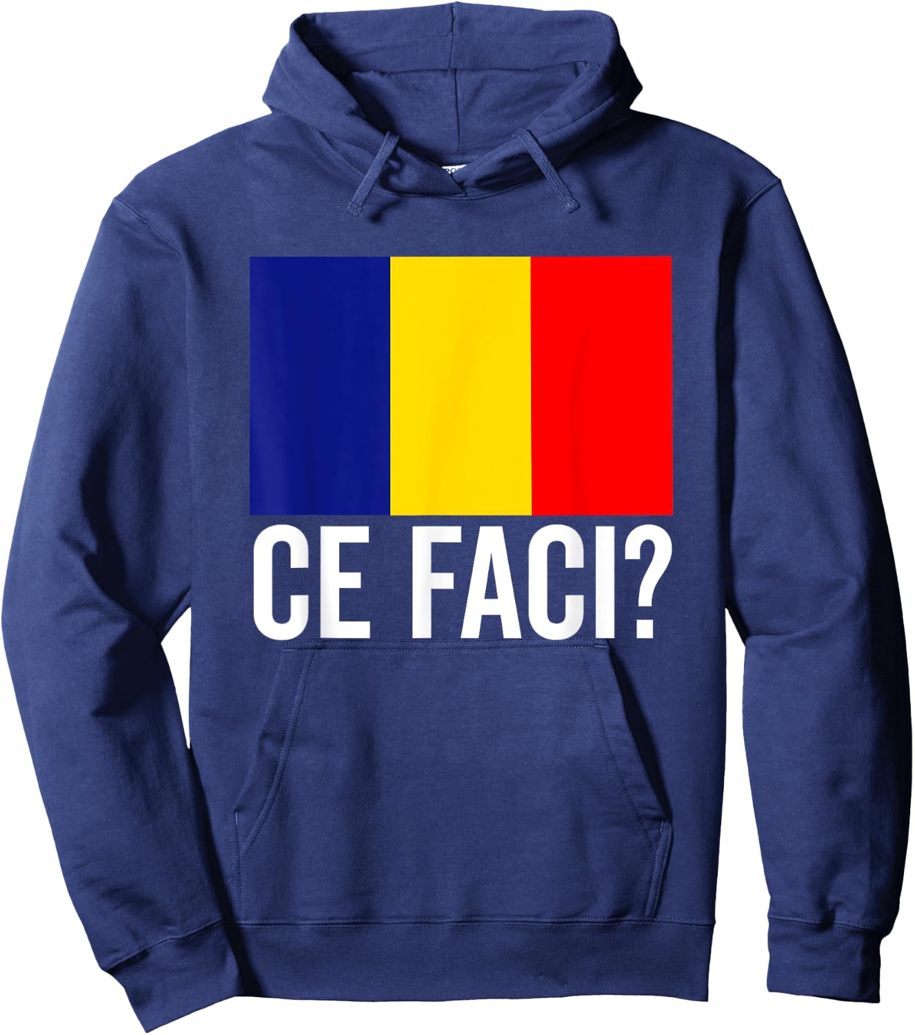 Romanian Flag Map Women KidsRomania Souvenir Ce Faci Hoodie - Hoodie | Navy