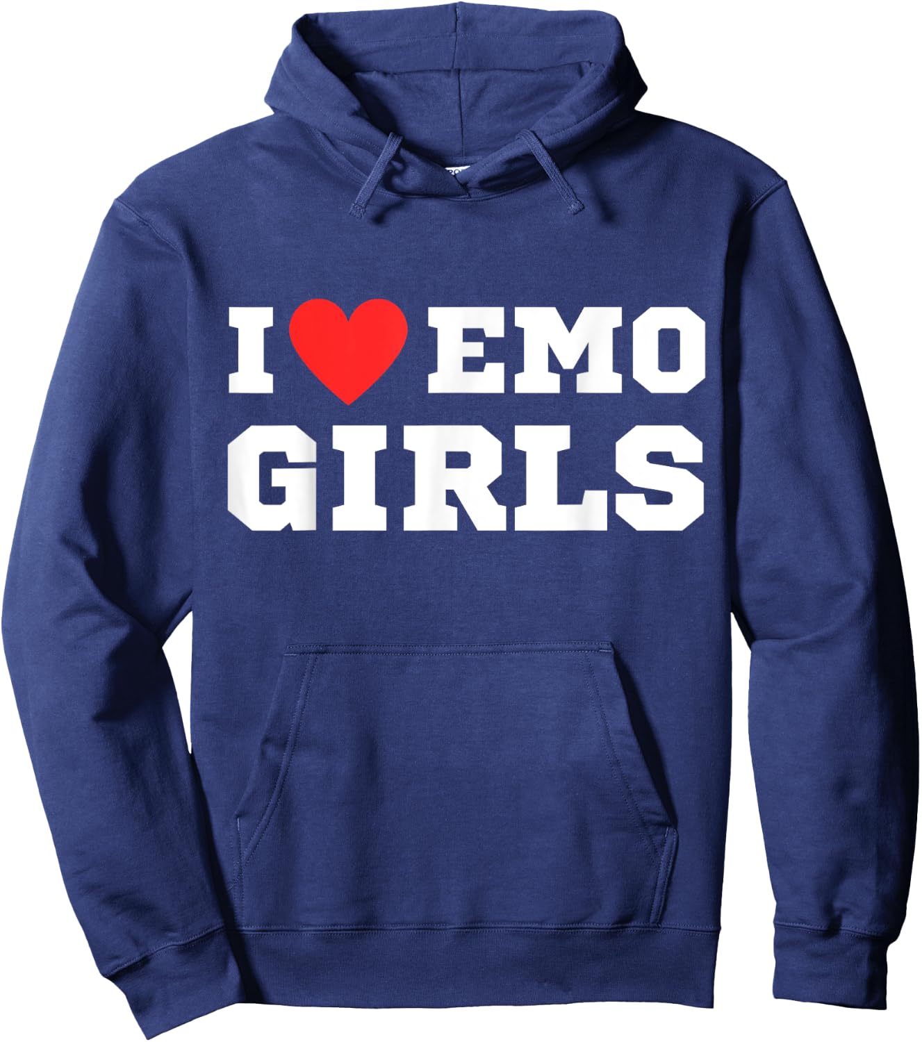 I love emo girls | Emo Hoodie - Hoodie | Navy