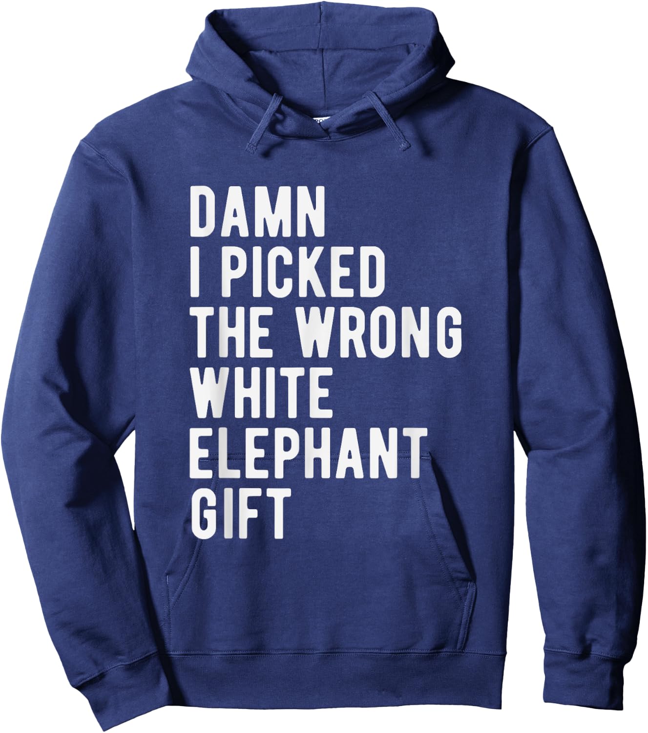 White Elephant Joke Wrong Christmas Party Humor Secret Santa Hoodie - Hoodie | Navy