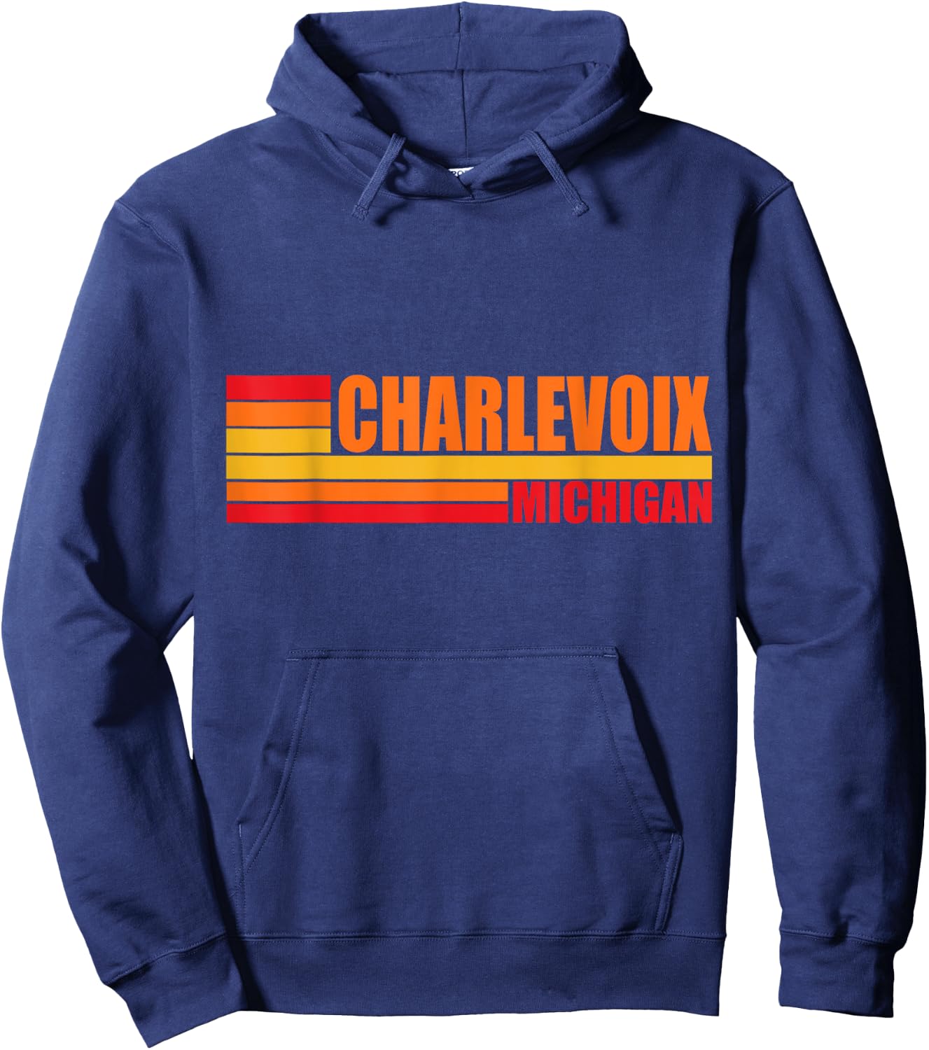 Charlevoix Michigan Lake Mi Up North Traverse Bay City Hoodie - Hoodie | Navy