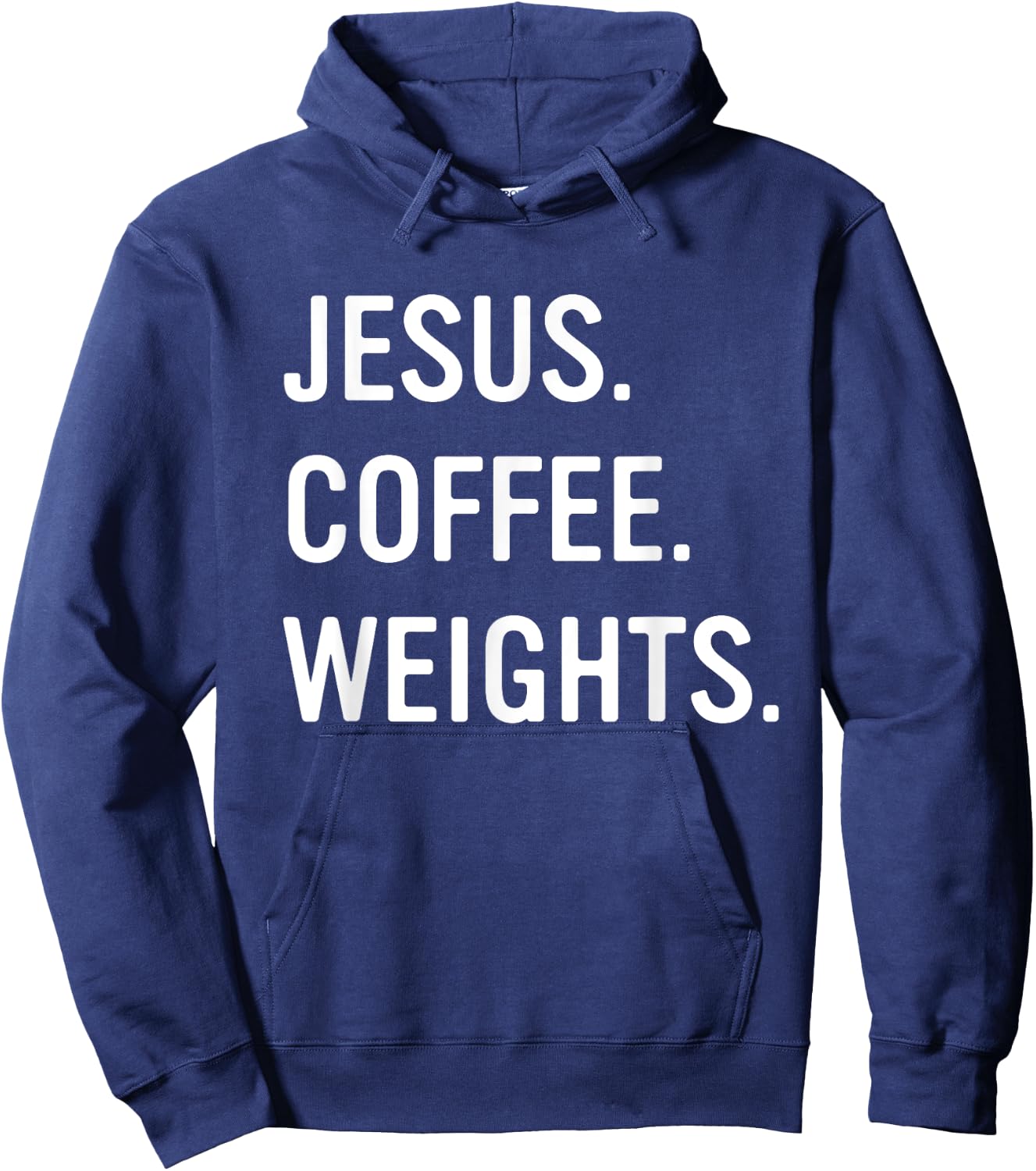 Christian Jesus Coffee Weights Gym Workout Hoodie - Hoodie | Navy