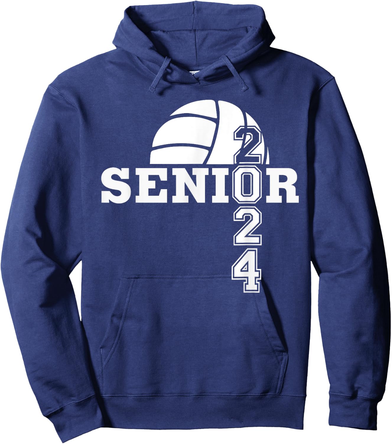 Senior Class of 2024 Volleyball Seniors School Graduation Hoodie - Hoodie | Navy