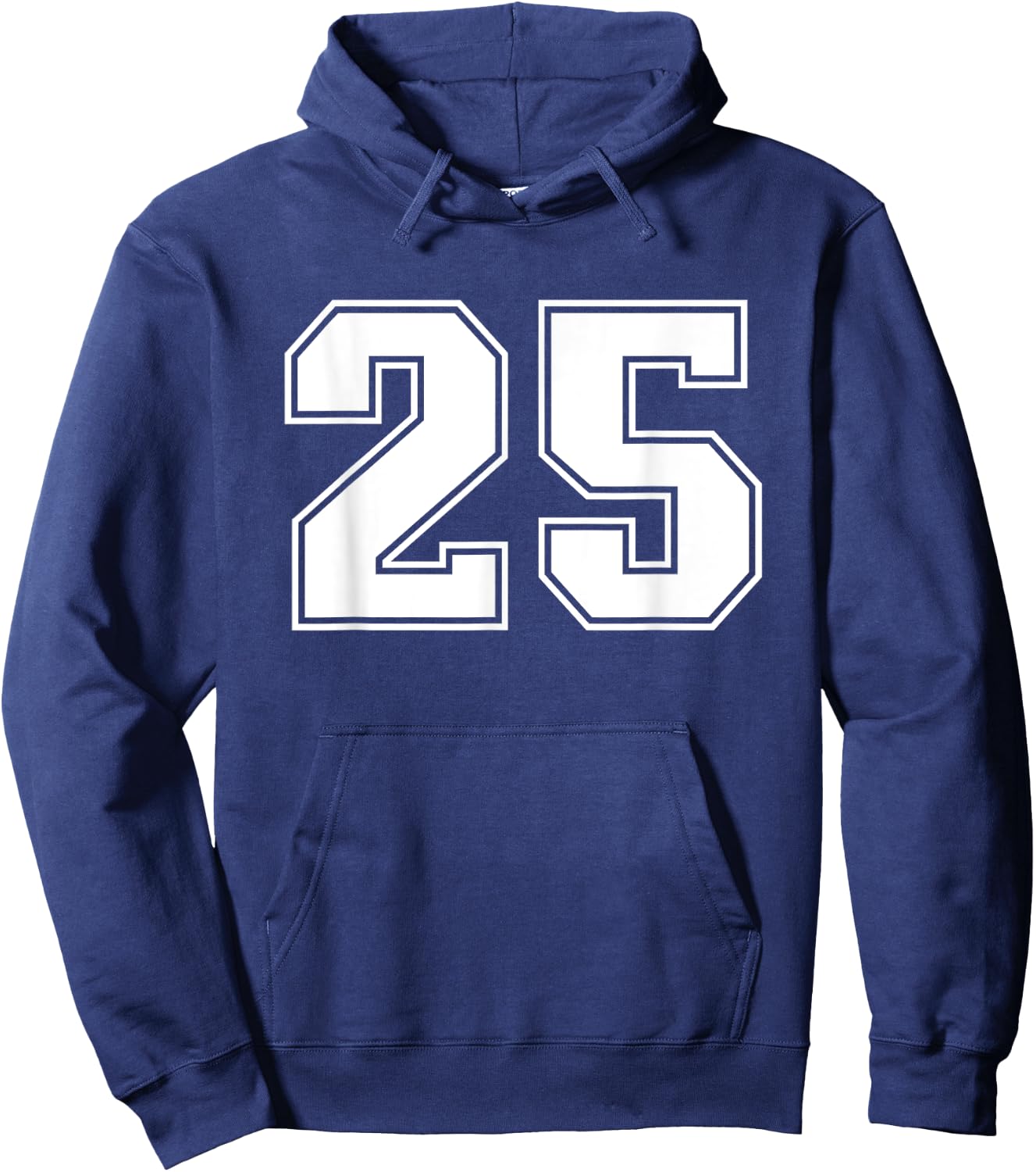 Number #25 Sports Jersey Lucky Number Hoodie - Hoodie | Navy