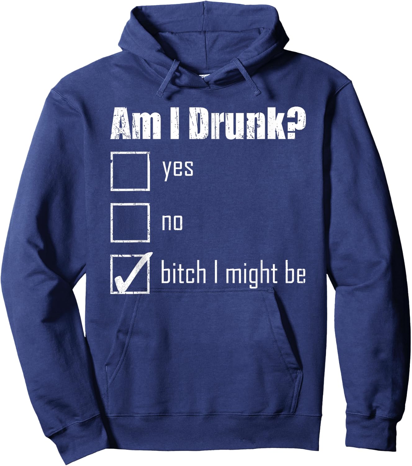 Drinking Drunk Bachelorette Am I Drunk Beer Bride Costume Hoodie - Hoodie | Navy
