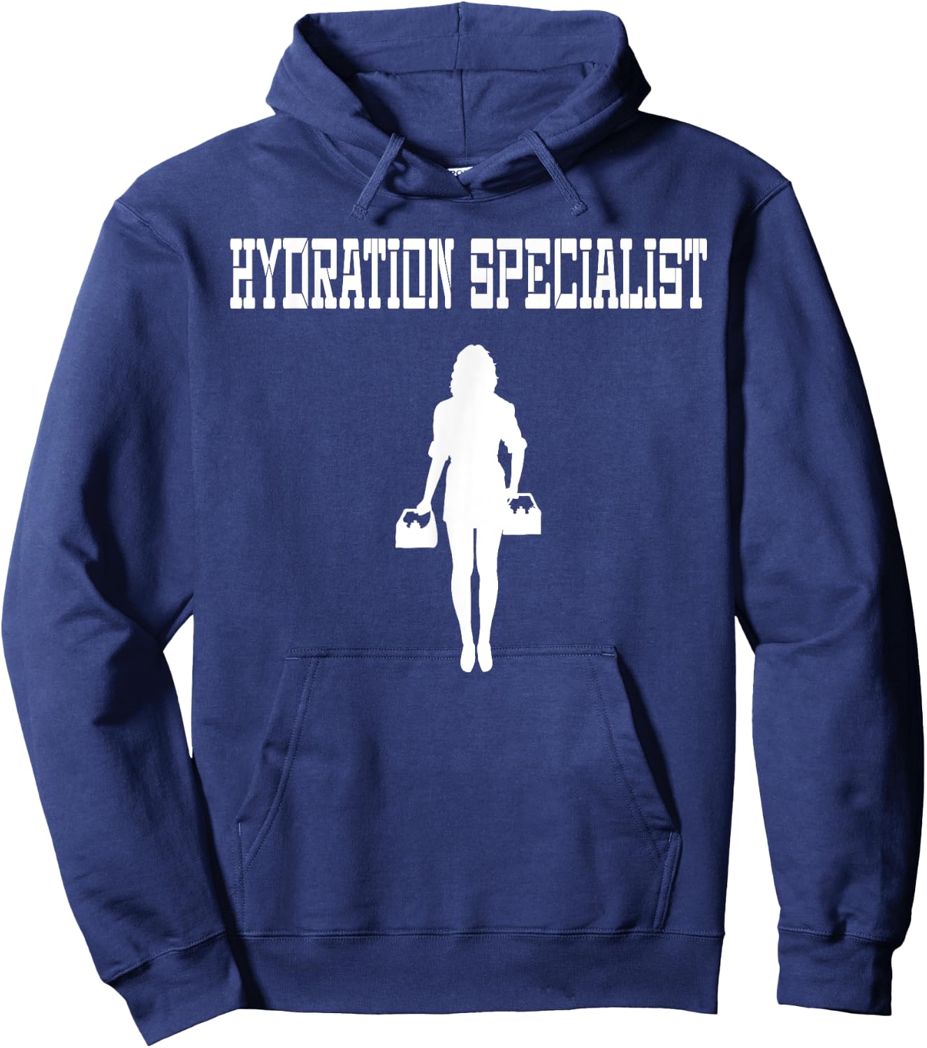 Female Waterboy Watergirl Female Hydration Specialist Hoodie - Hoodie | Navy