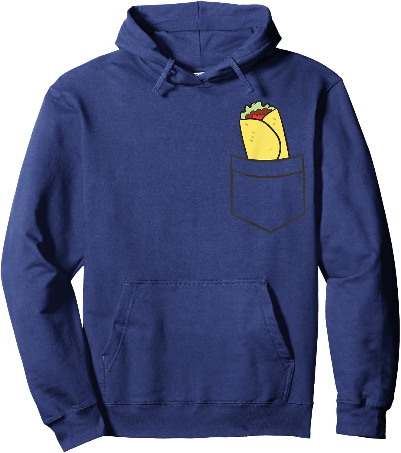 Tortilla Burrito In The Pocket Mexican Food Burrito Wrap Hoodie - Hoodie | Navy