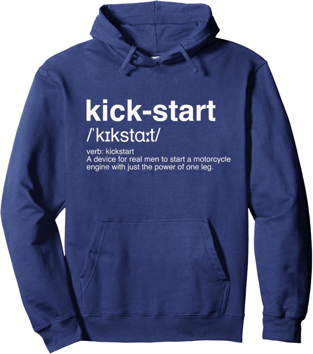 Funny Motocross kickstart or MX rider with kick starter Hoodie - Hoodie | Navy