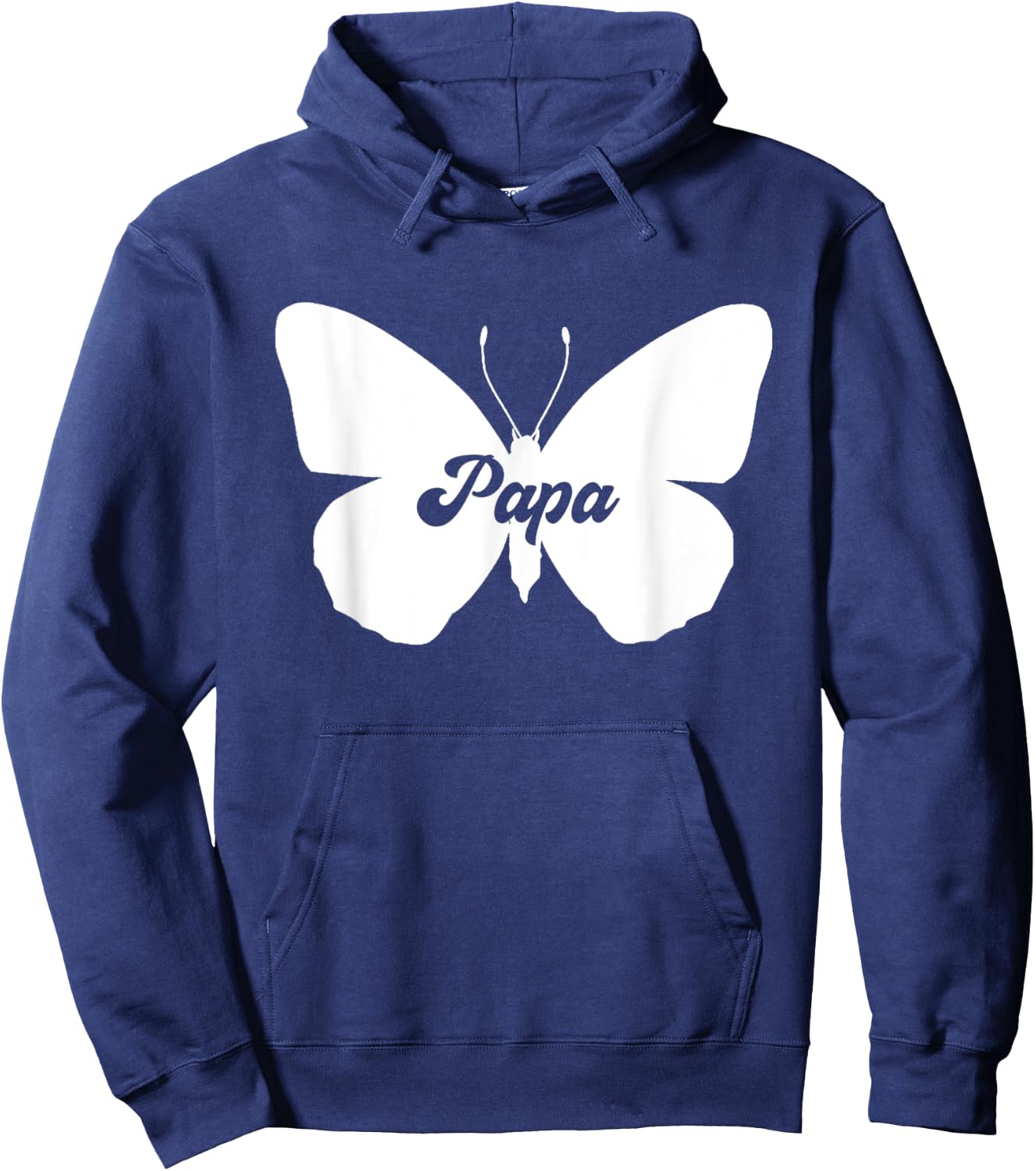 Papa Butterfly Dad Funny Butterfly Family Matching Hoodie - Hoodie | Navy