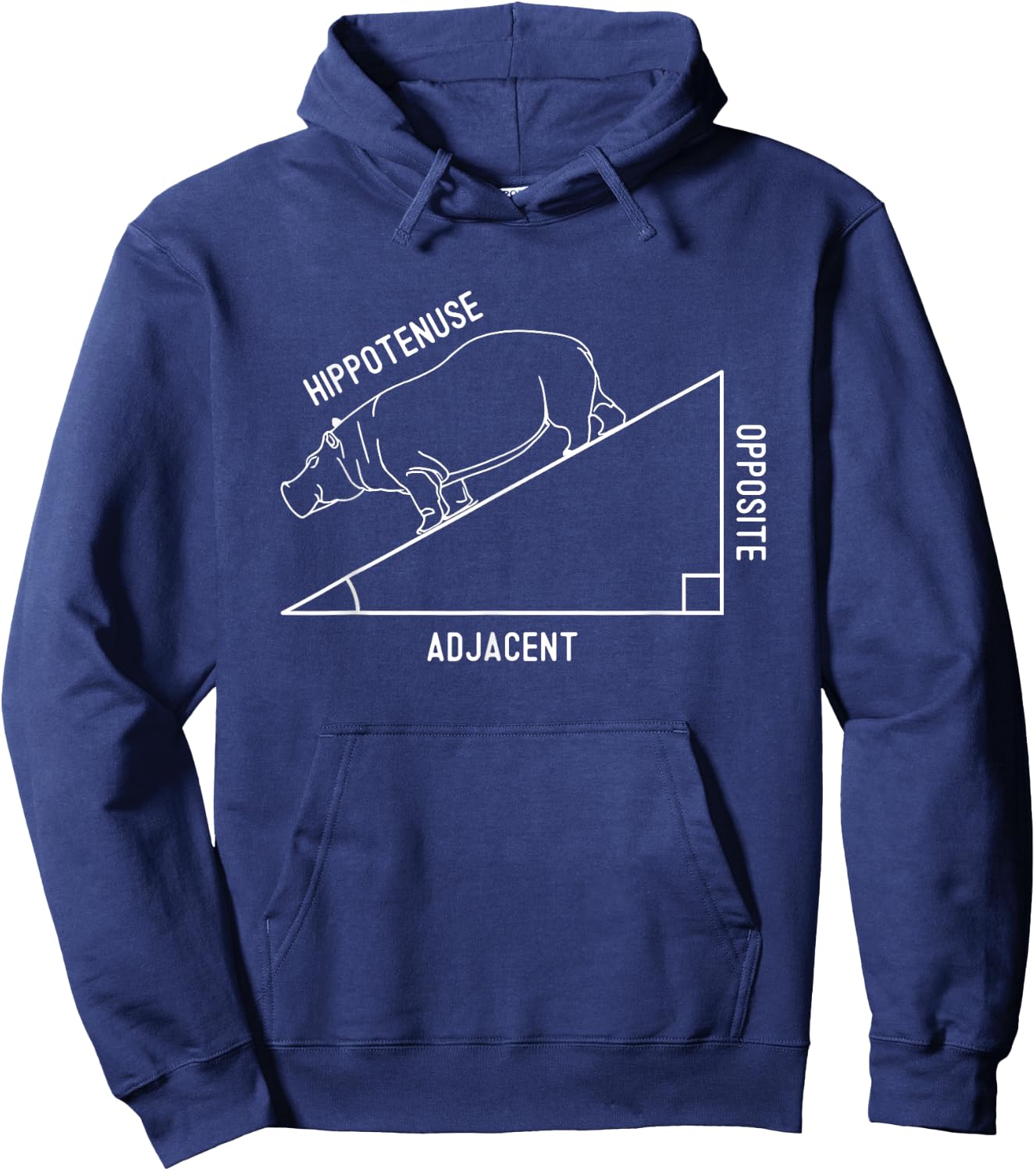 Hippotenuse - Funny Math Humor Hypotenuse Teacher Joke Men Women Girls Kids Hoodie - Hoodie | Navy