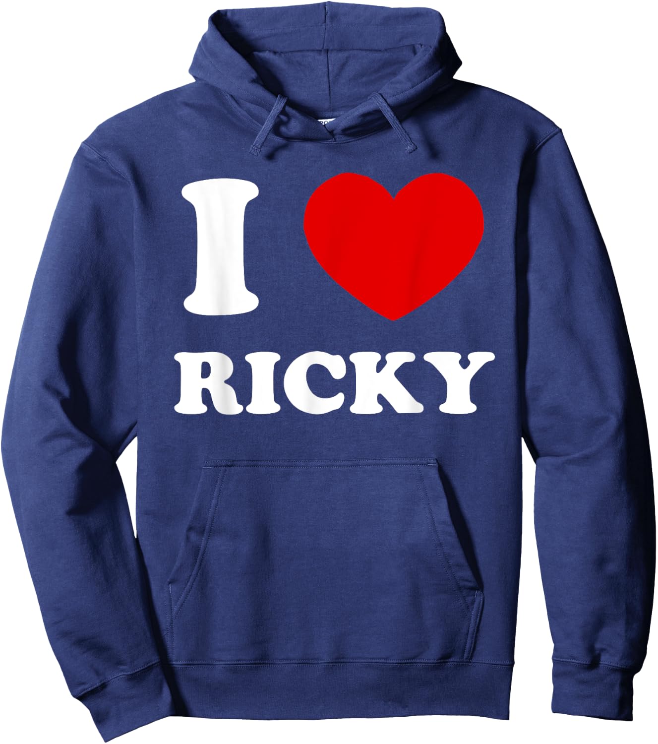I Love Ricky I Heart Ricky Funny Ricky Hoodie - Hoodie | Navy