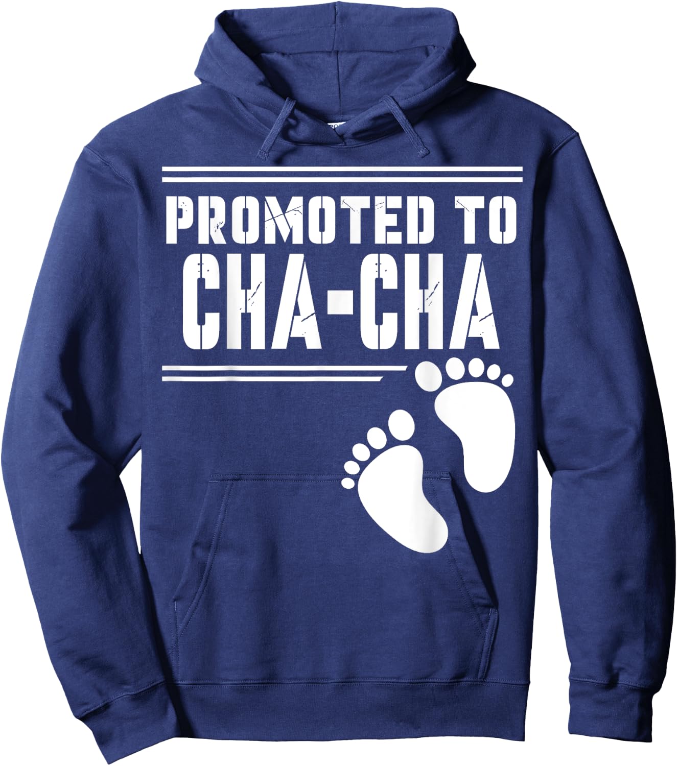 Promoted to CHA-CHA Funny For First Time Matching Family Hoodie - Hoodie | Navy