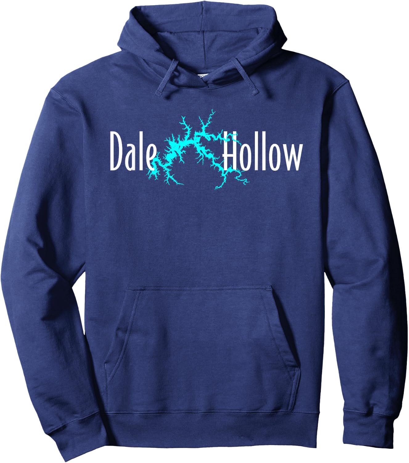 Minimalist Dale Hollow, Kentucky / Tennessee Hoodie - Hoodie | Navy