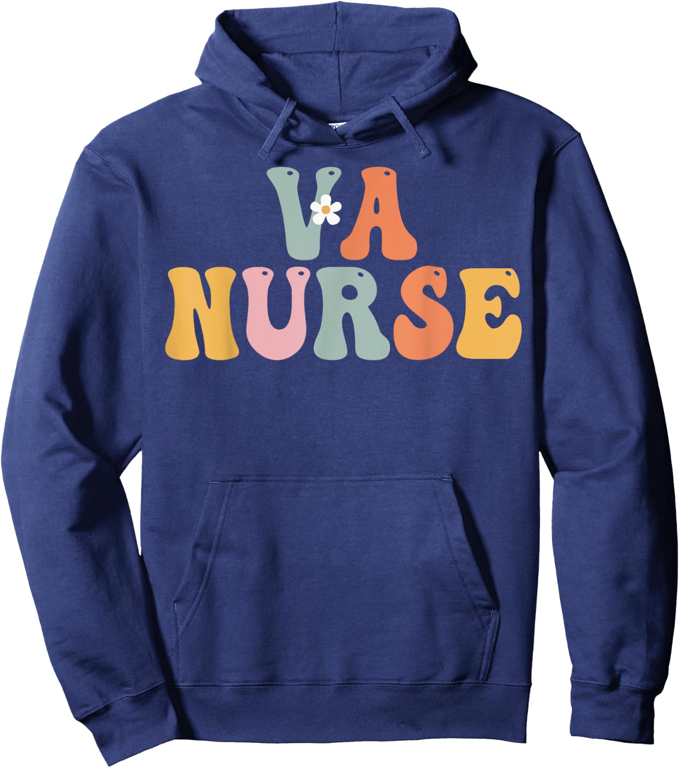 VA Nurse Week Groovy Appreciation Day For Work Hoodie - Hoodie | Navy