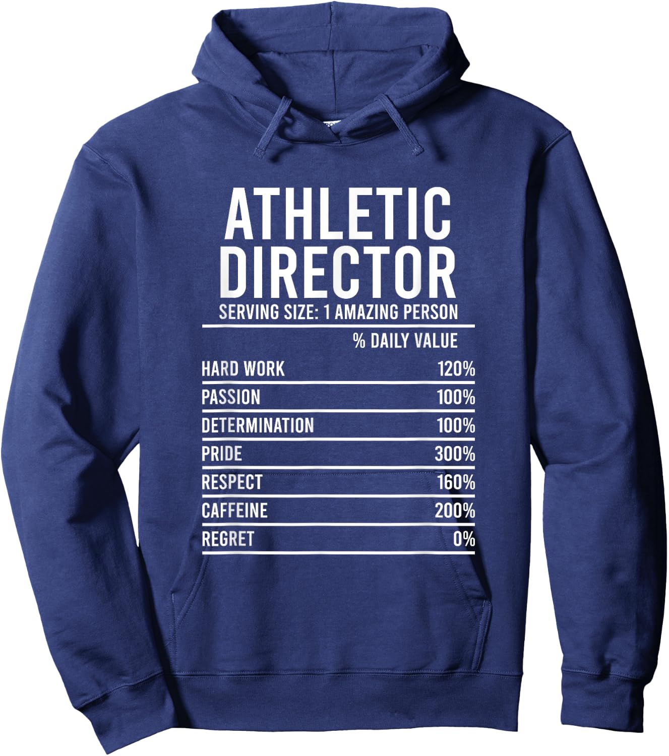 Athletic Director Nutrition Facts Athletic Directors Hoodie - Hoodie | Navy