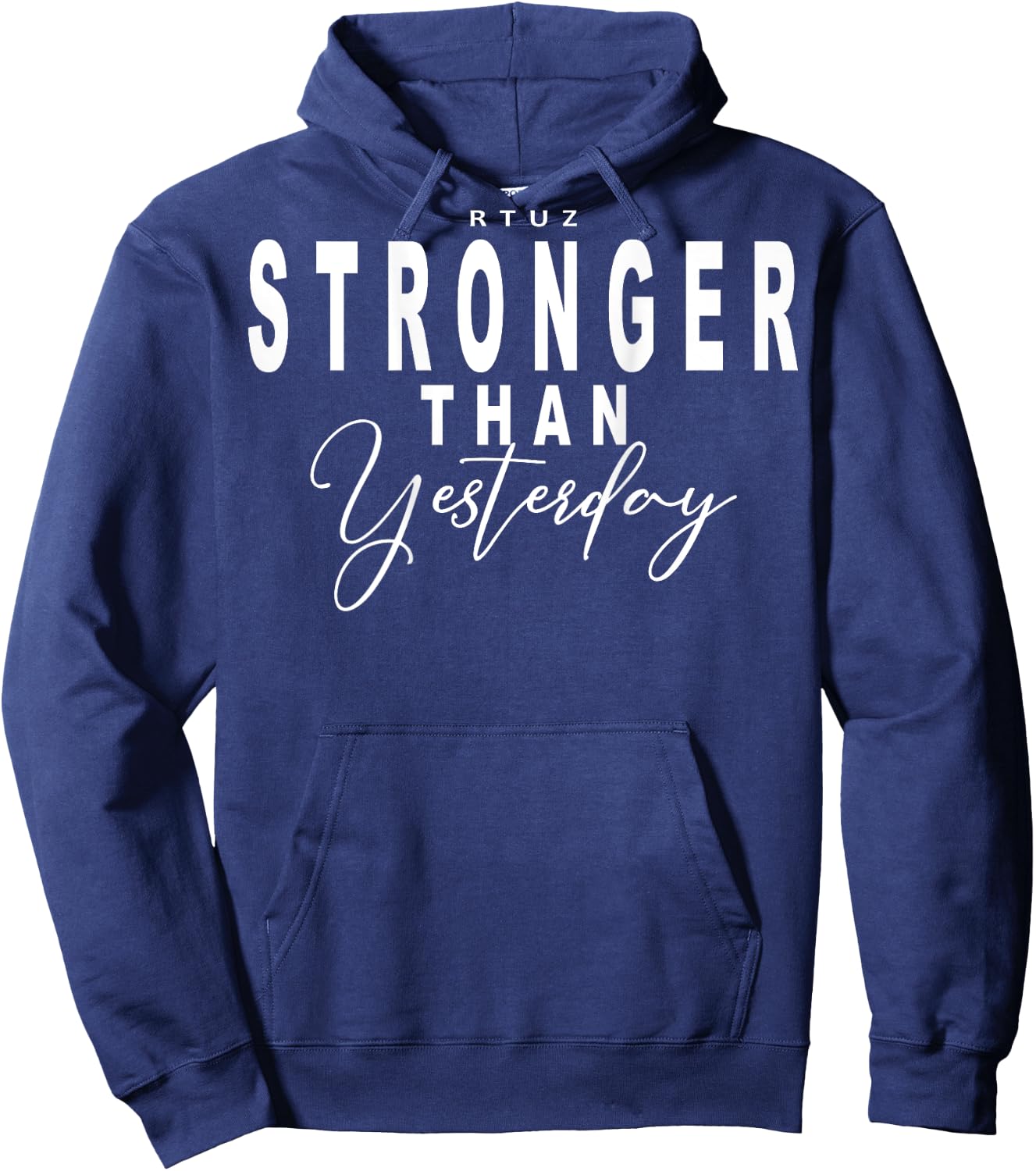 Fitness Quote Y2K Gym Training Back Print Yoga Sport Workout Hoodie - Hoodie | Navy