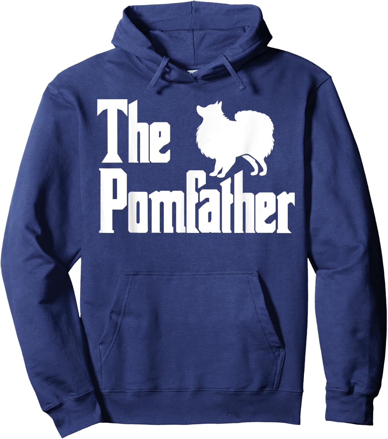 The PomFather Funny Pomeranian Dog Dad Shirt Men Gifts Hoodie - Hoodie | Navy