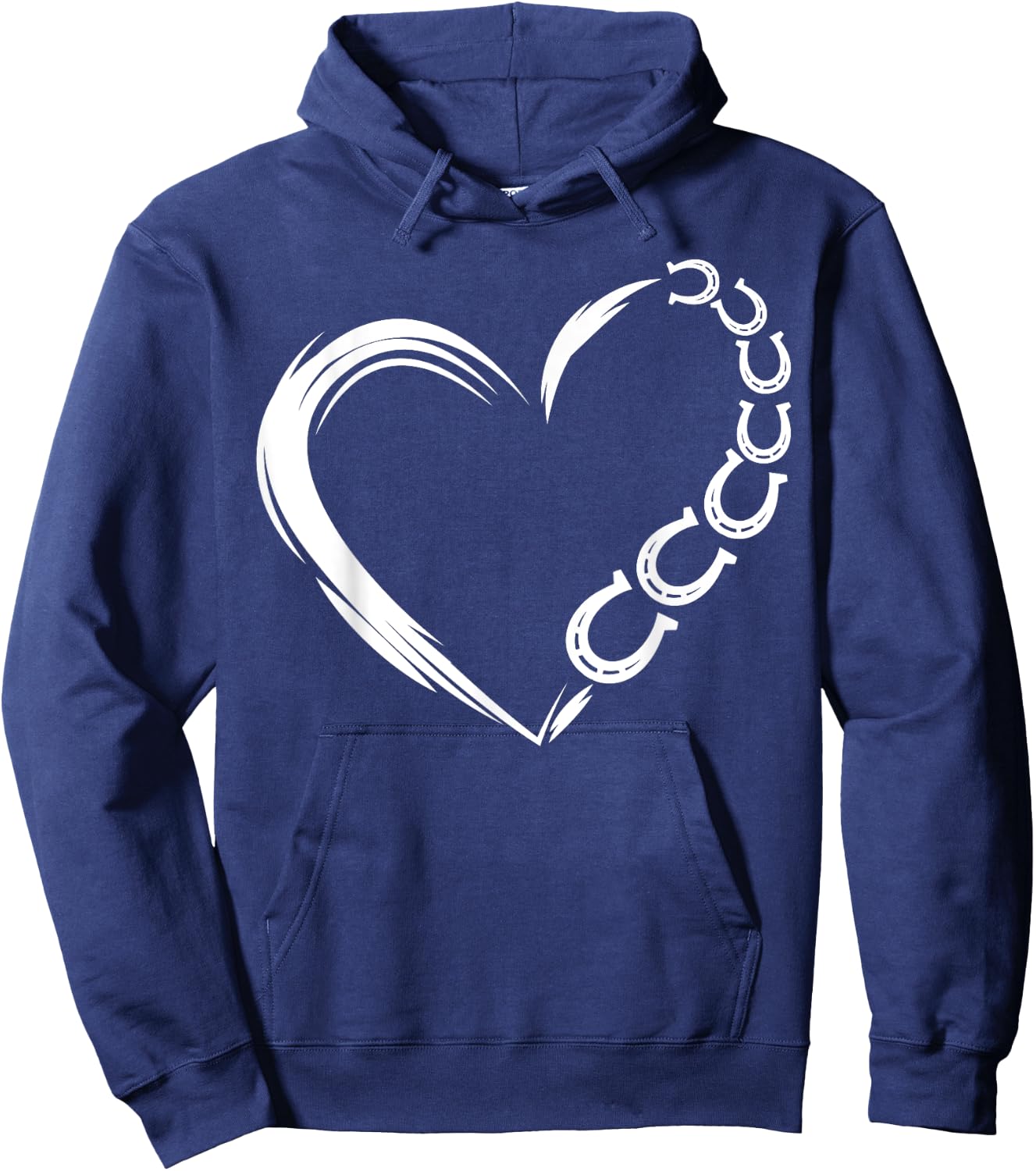 Farm Farmer Horseshoe Heart Pony Horse Riding Horse Lover Hoodie - Hoodie | Navy