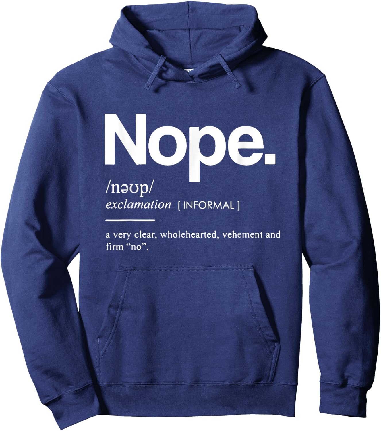Nope Definition Hoodie - Hoodie | Navy