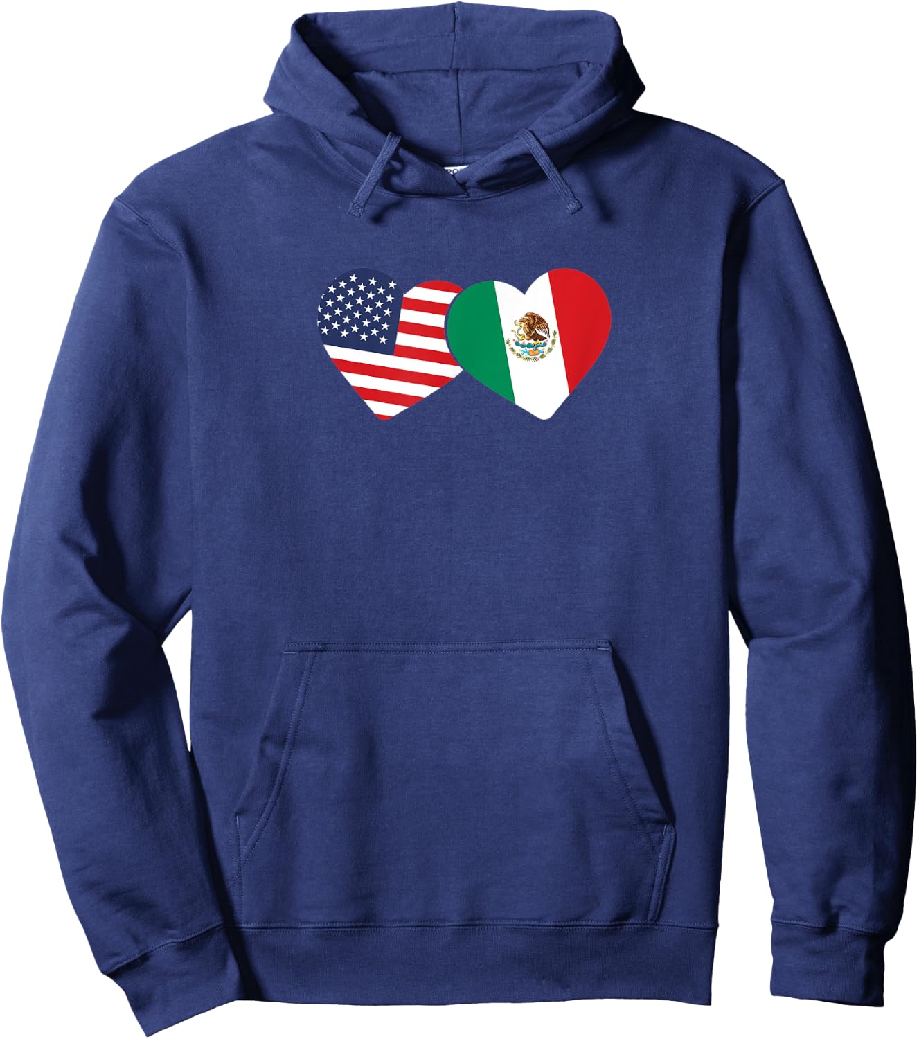 Mexican heritage USA Mexico American Flag Mexican Flag Hoodie - Hoodie | Navy