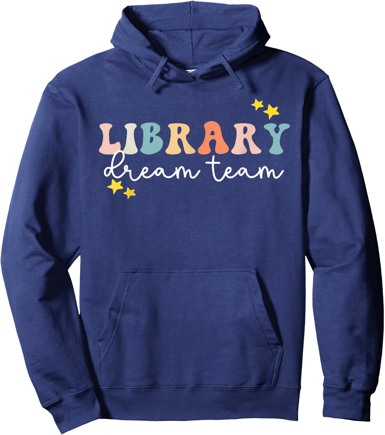 Library Dream Team Librarian Library Squad Crew Reading Coac Hoodie - Hoodie | Navy